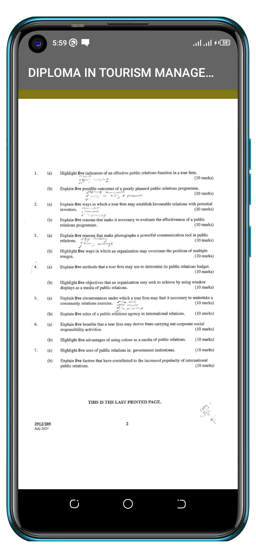 Diploma In Tourism MD 2 Papers | Indus Appstore | Screenshot