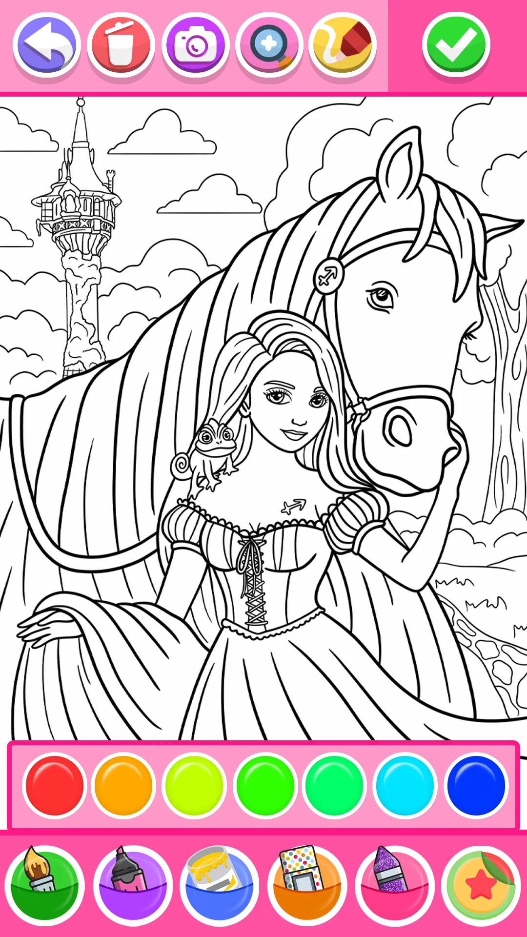 Princess Coloring Game Glitter | Indus Appstore | Screenshot