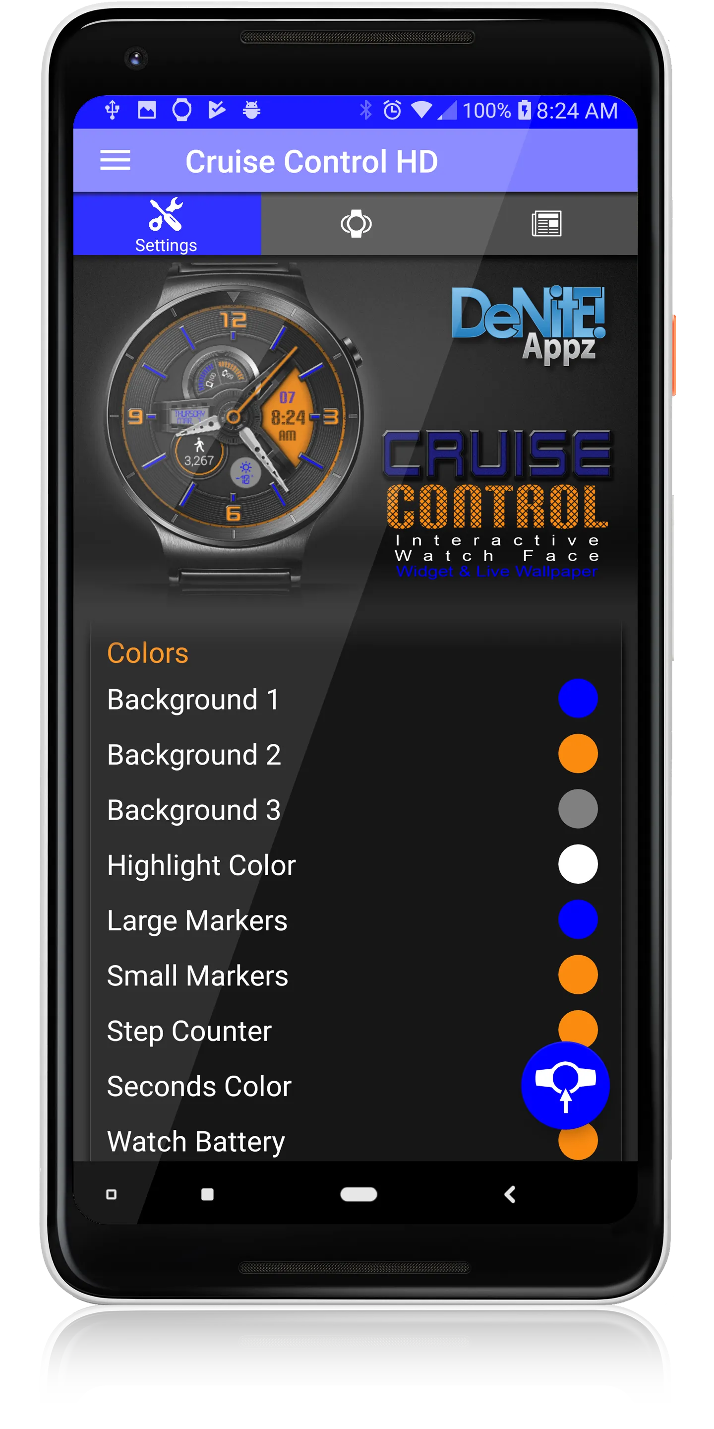 Cruise Control HD Watch Face | Indus Appstore | Screenshot