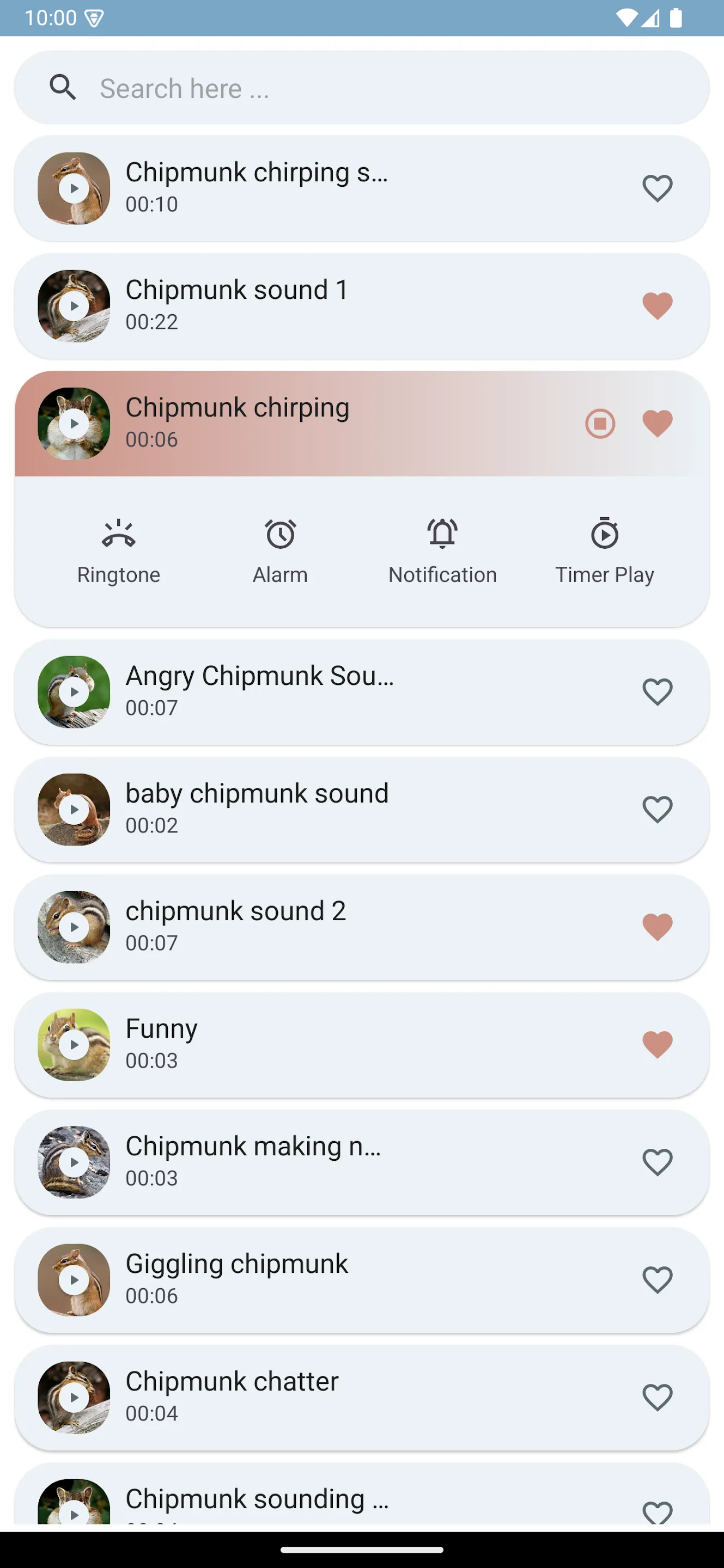 Chipmunk Sounds | Indus Appstore | Screenshot