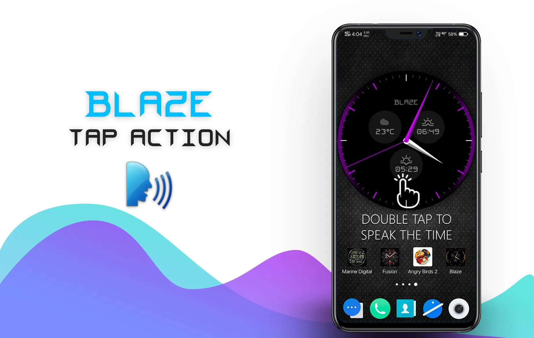 Blaze Clock Live Wallpaper | Indus Appstore | Screenshot