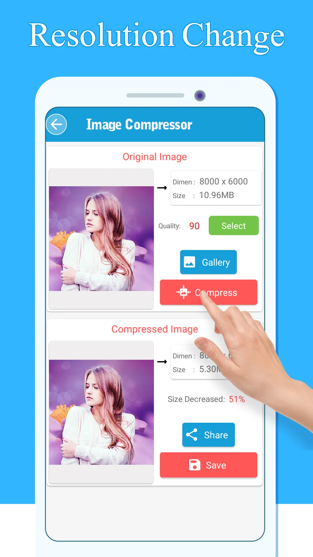 Photo Compressor Image Resizer | Indus Appstore | Screenshot