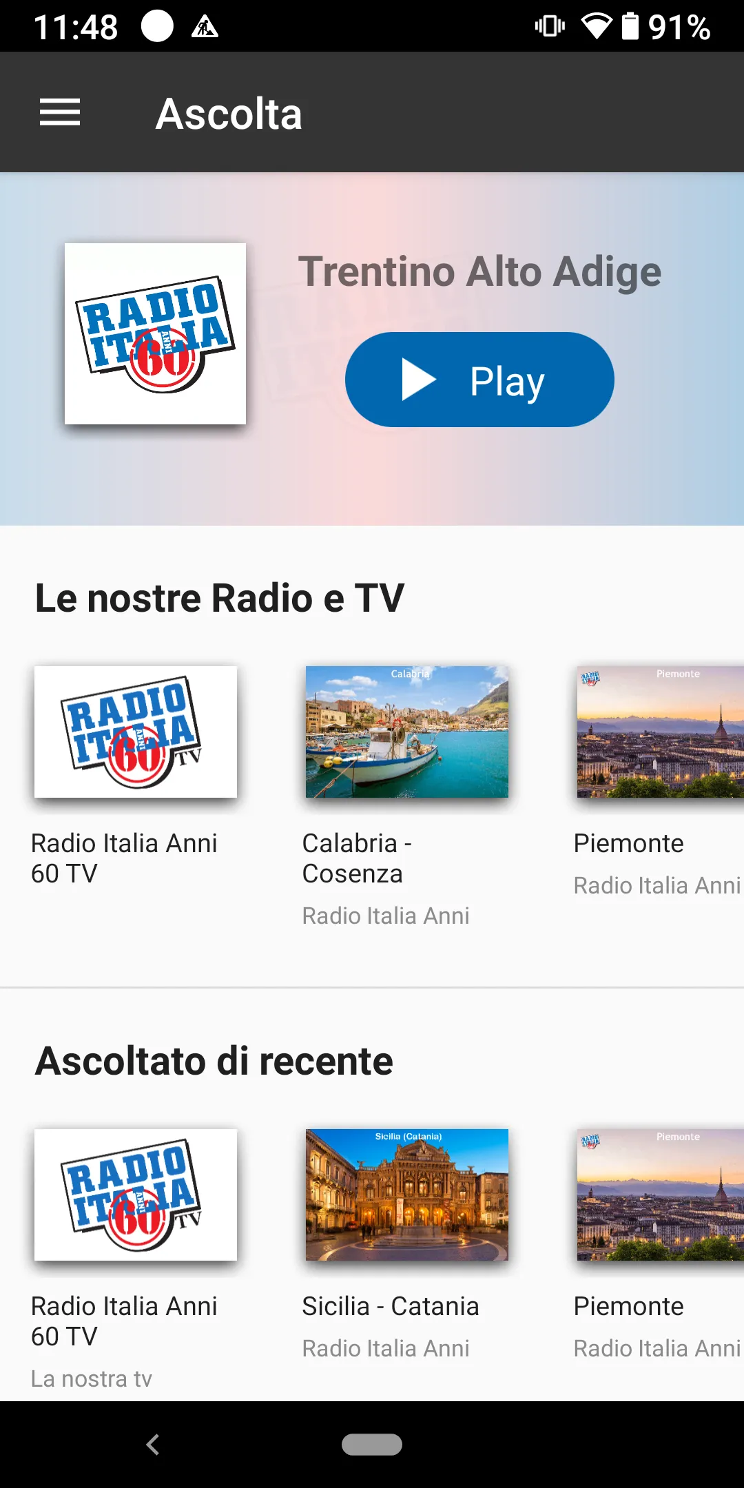 Radio Italia Anni 60 | Indus Appstore | Screenshot