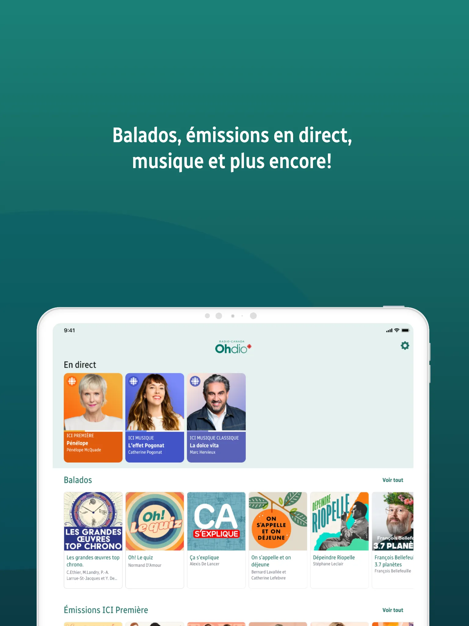 Radio-Canada OHdio | Indus Appstore | Screenshot