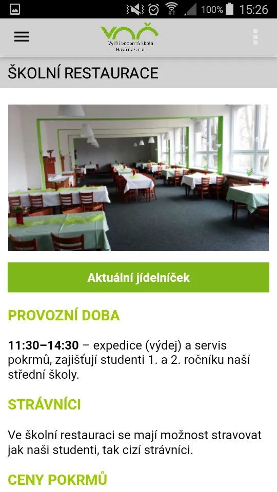 Vyšší odborná škola Havířov | Indus Appstore | Screenshot