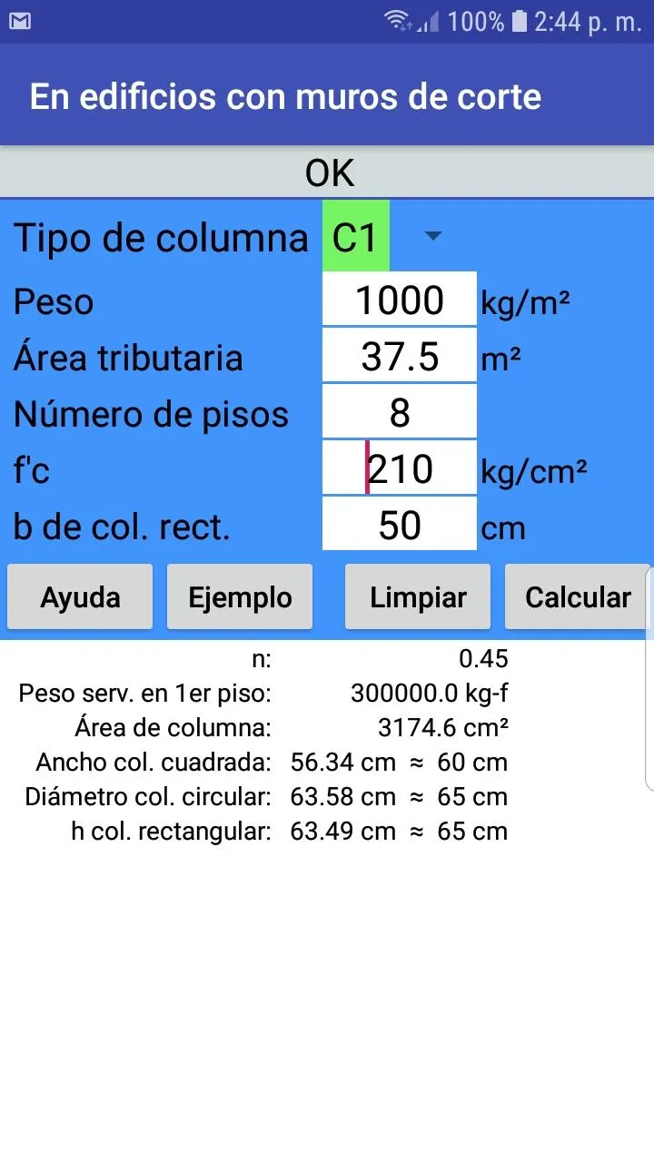 Predimensionamiento columnas | Indus Appstore | Screenshot