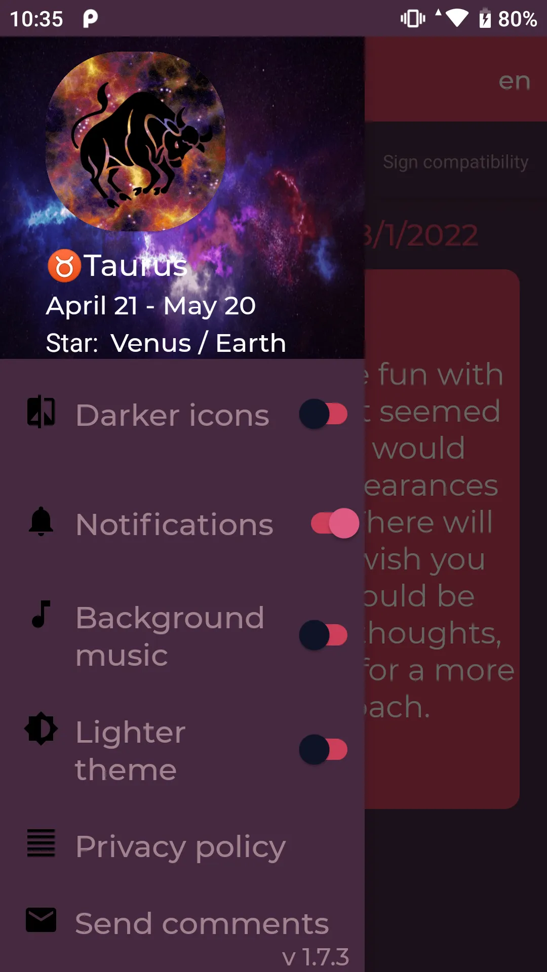 Definitive Horoscope | Indus Appstore | Screenshot