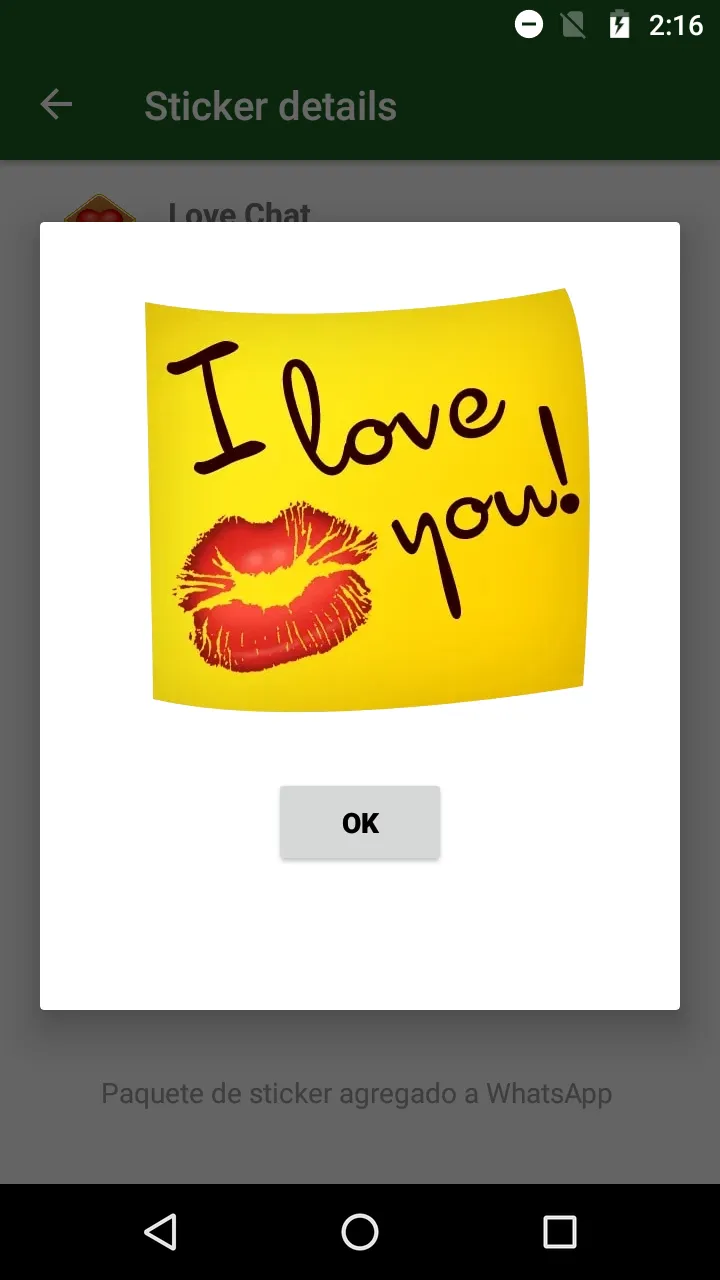 WASticker Love in love | Indus Appstore | Screenshot