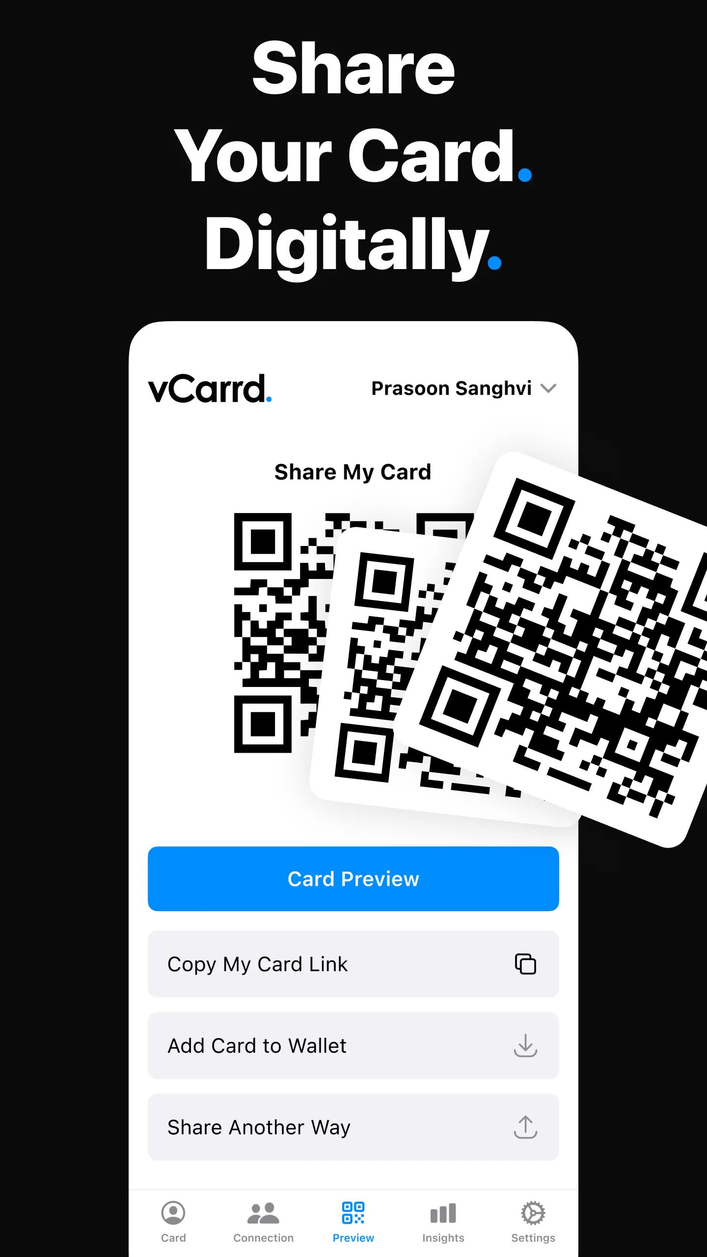 Digital Business Card - vCarrd | Indus Appstore | Screenshot
