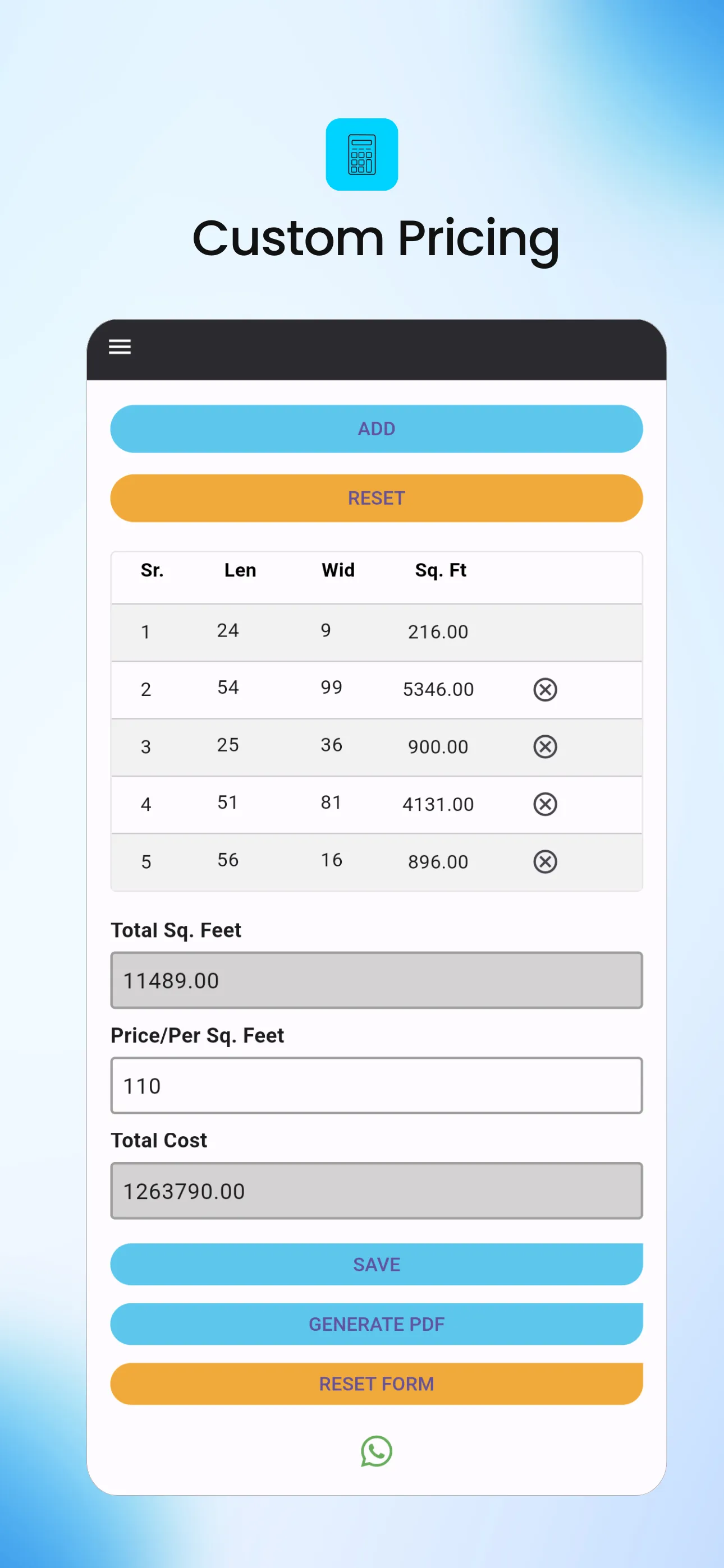 Slab Estimate | Indus Appstore | Screenshot