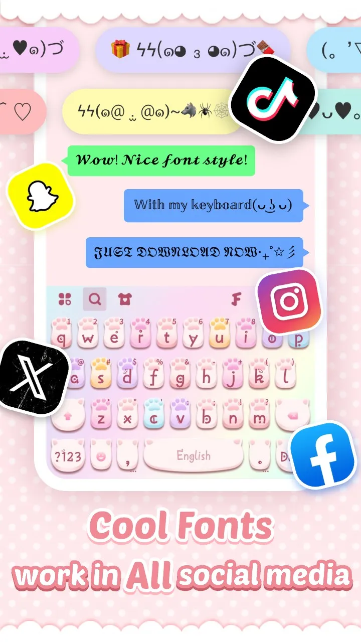 Pink Cute Hippo Theme | Indus Appstore | Screenshot