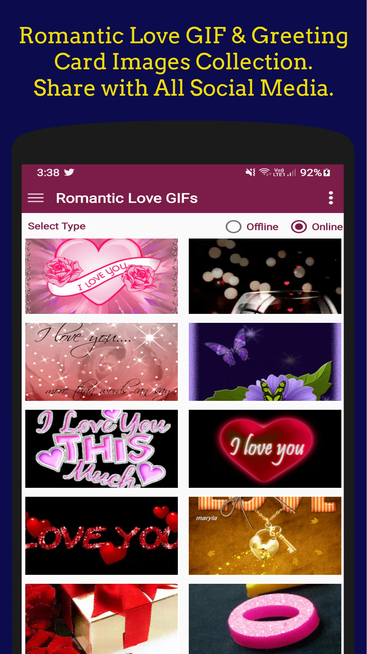 Romantic Love GIF Images | Indus Appstore | Screenshot