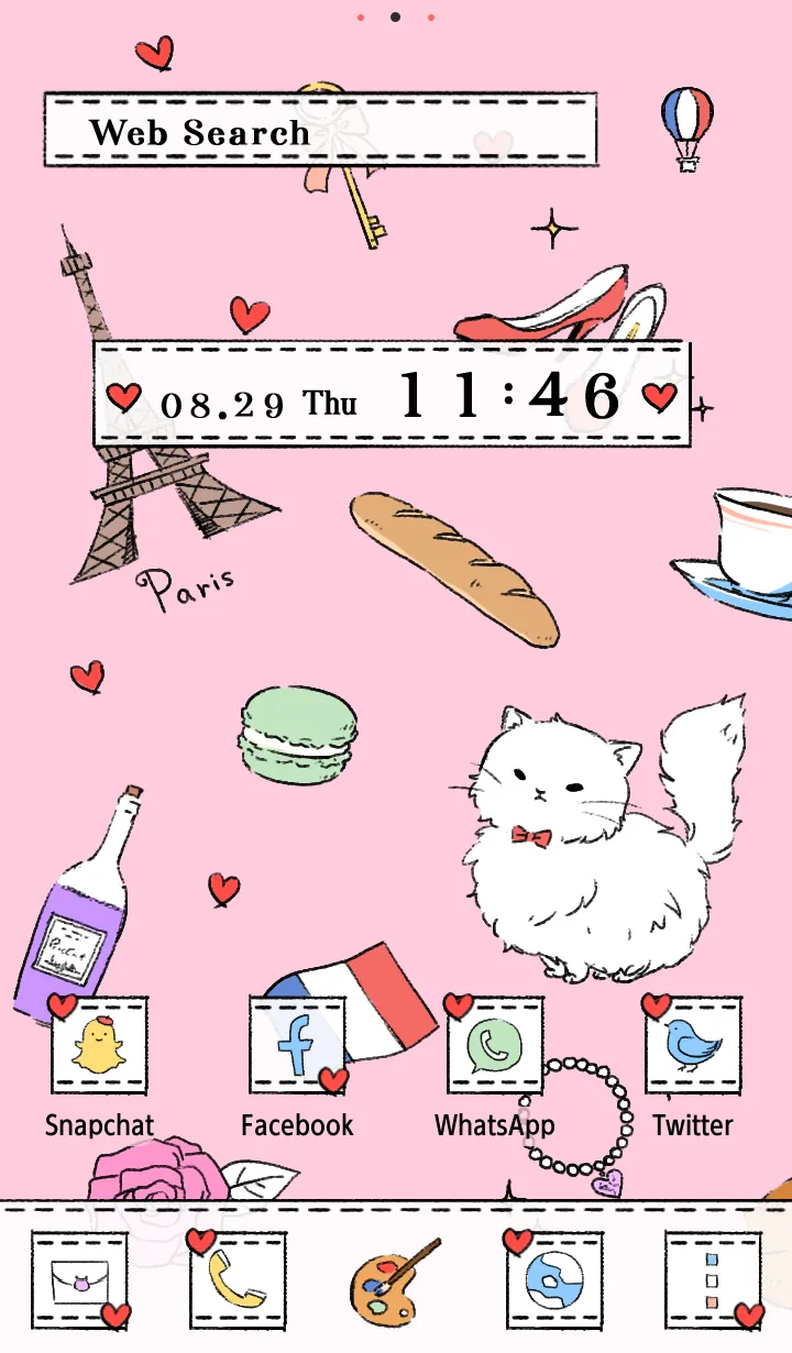 Paris Cat Theme +HOME | Indus Appstore | Screenshot