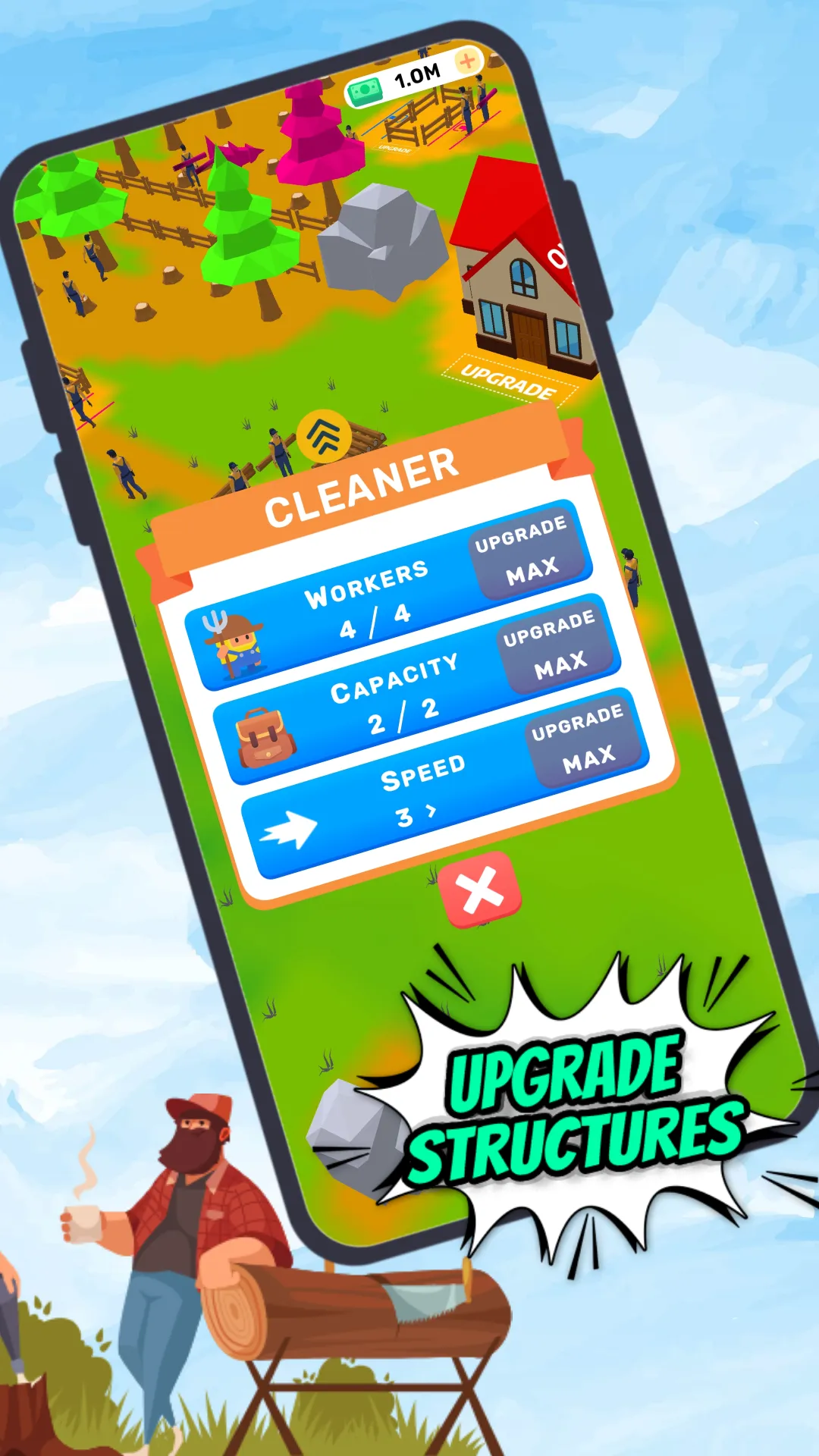 Lumber Tycoon Inc : Idle build | Indus Appstore | Screenshot