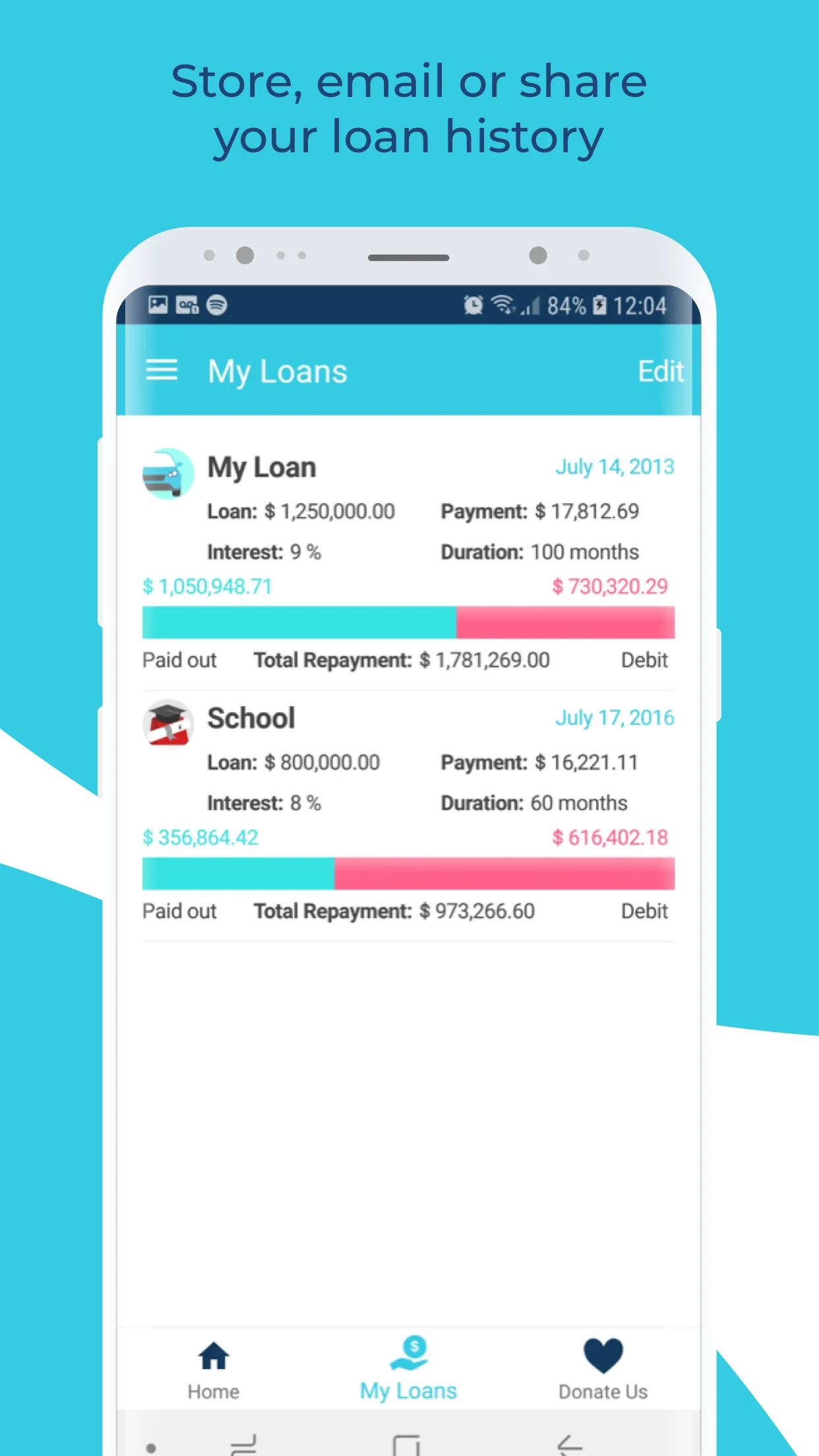 Loans & Interests Simulator | Indus Appstore | Screenshot