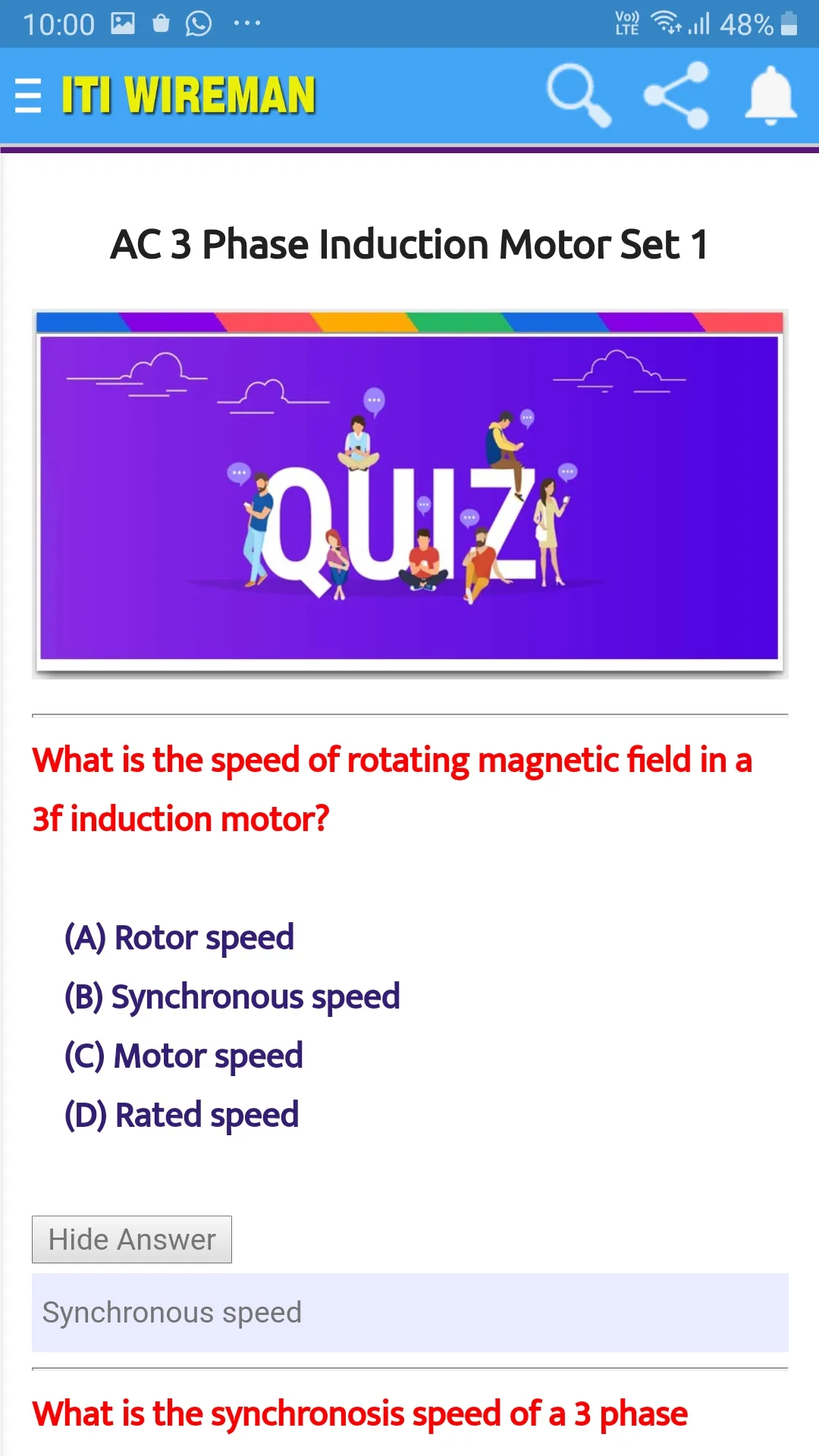 ITI Wireman MCQ Test Bank | Indus Appstore | Screenshot