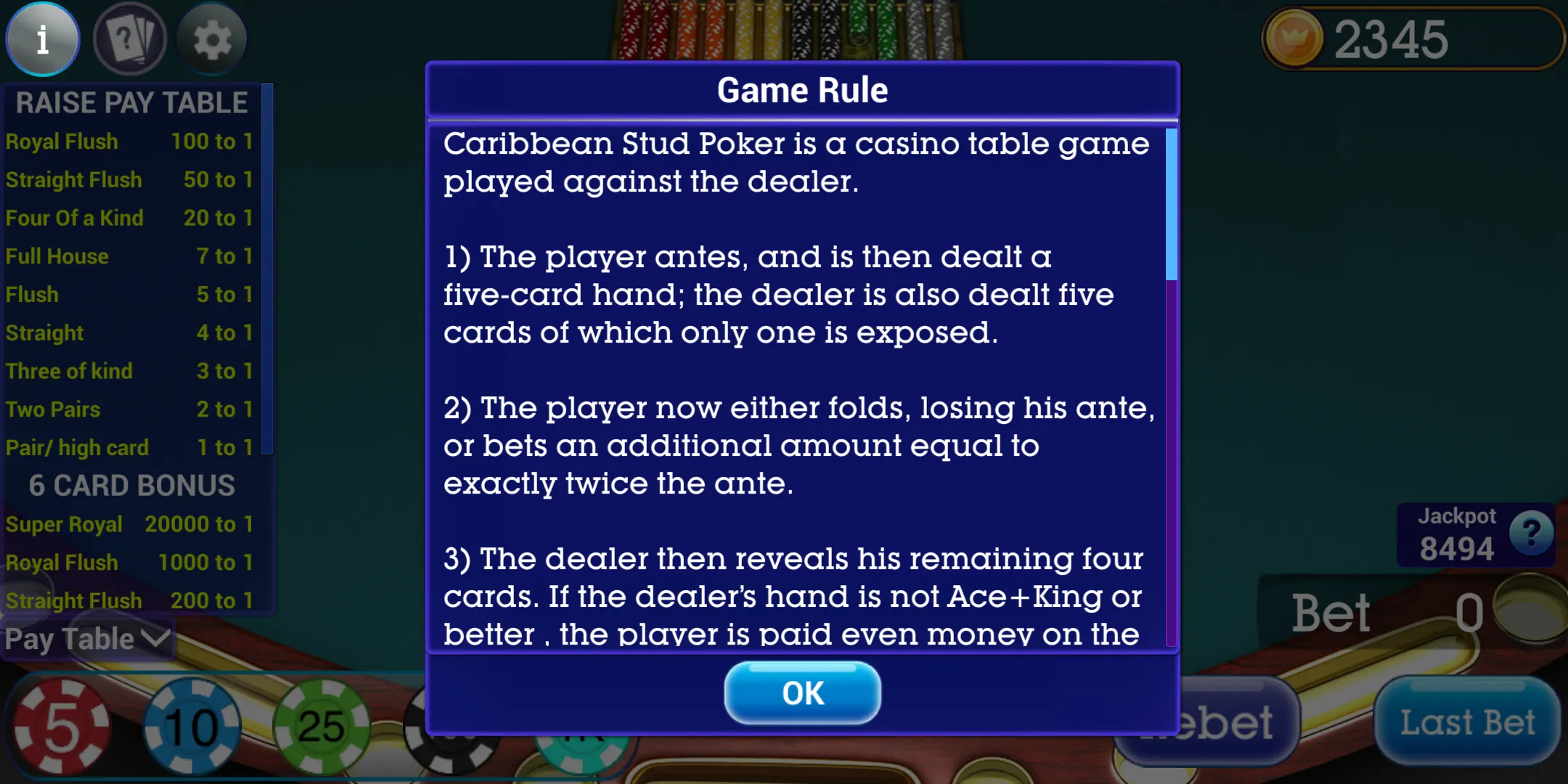 Caribbean Stud Poker | Indus Appstore | Screenshot