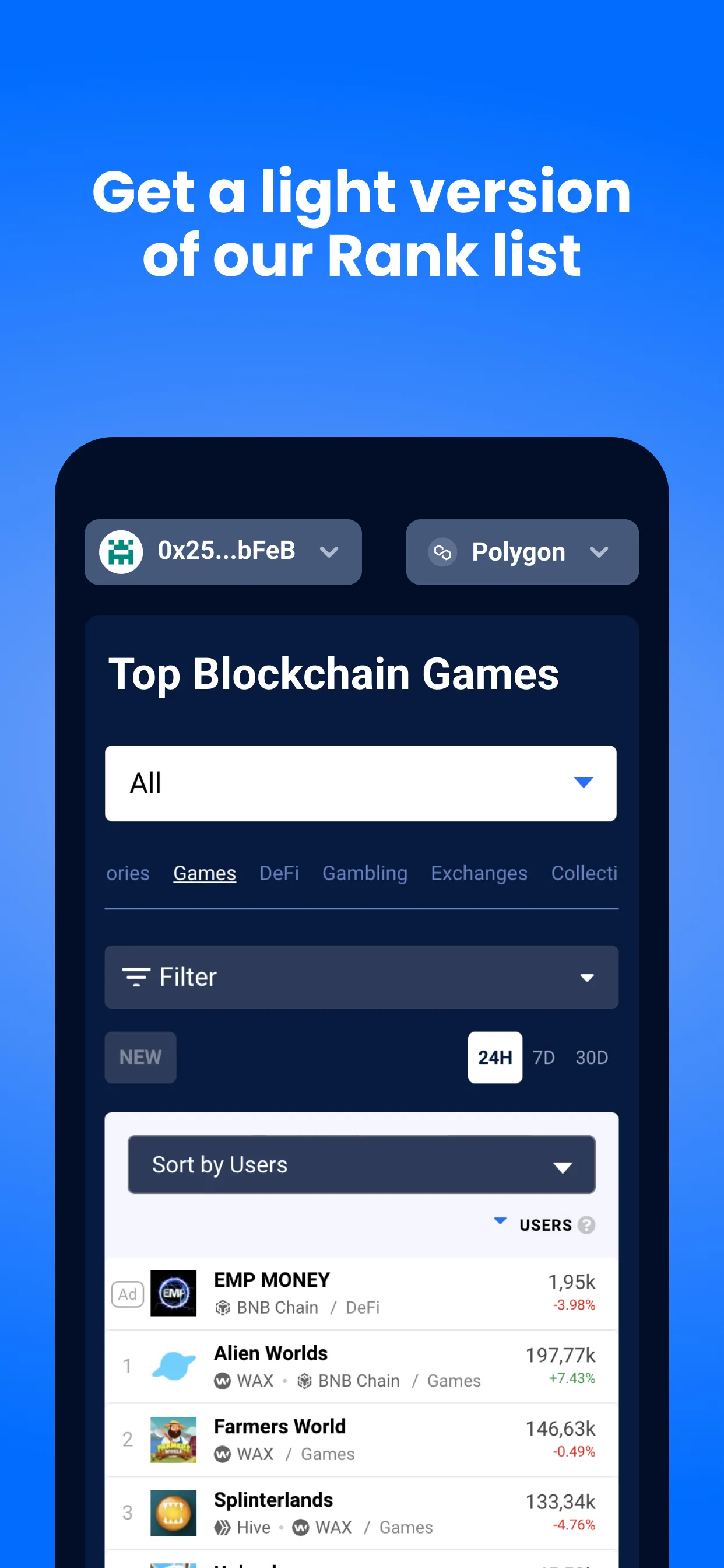 DappRadar: Web3 NFT Portfolio | Indus Appstore | Screenshot