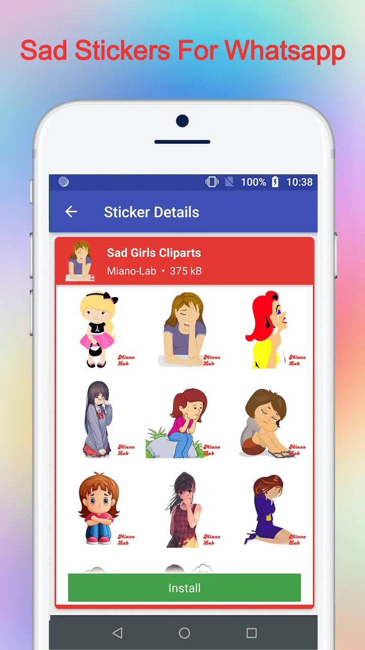 Sad Stickers For Whatsapp | Indus Appstore | Screenshot