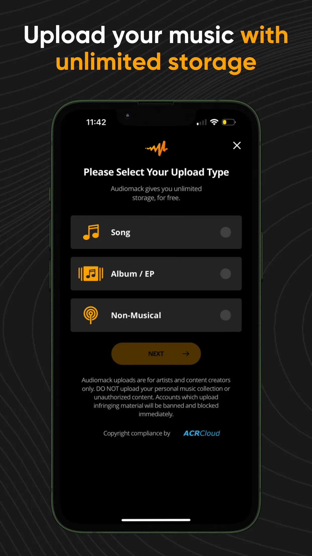 Audiomack Creator-Upload Music | Indus Appstore | Screenshot