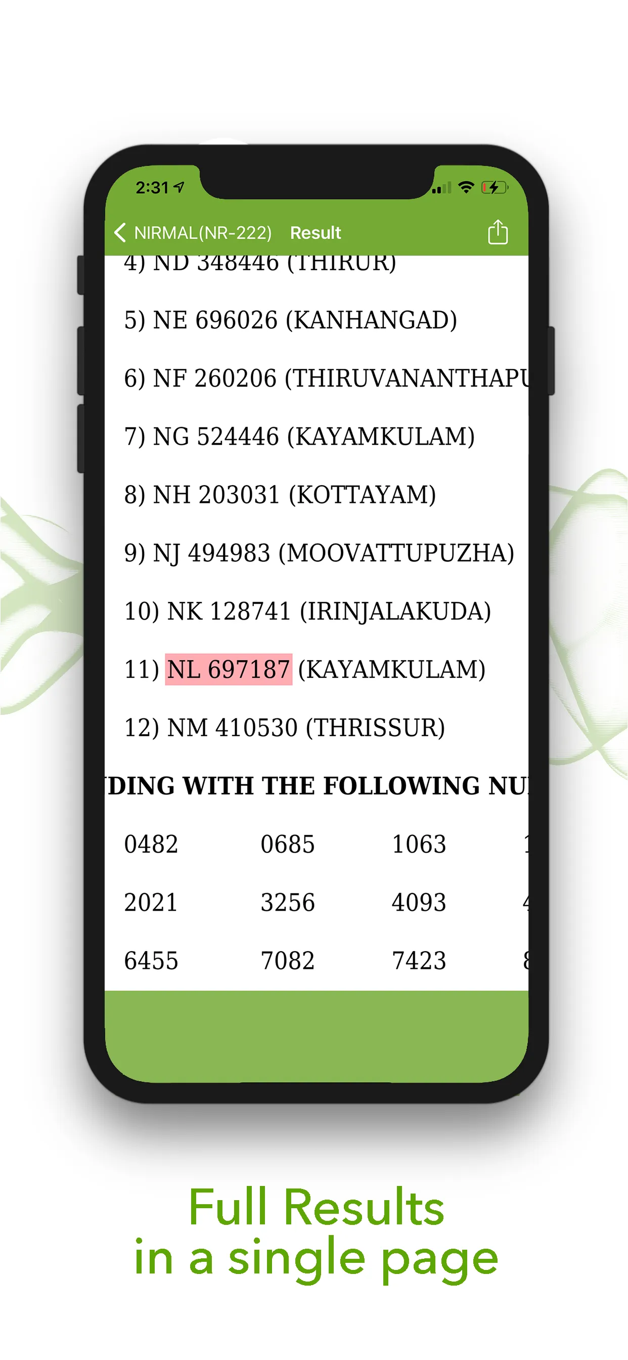 Lottery Results : Kerala | Indus Appstore | Screenshot