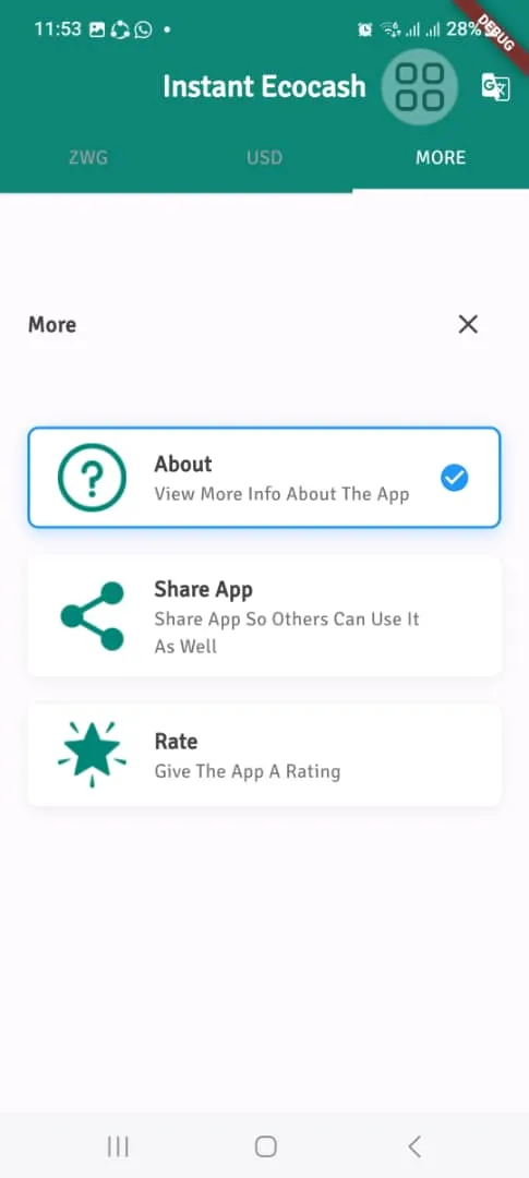 Instant EcoCash | Indus Appstore | Screenshot