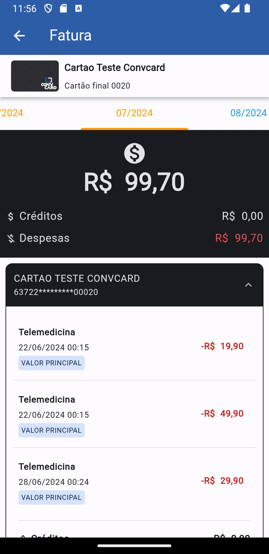 Meu Cartão Pessoa Física | Indus Appstore | Screenshot