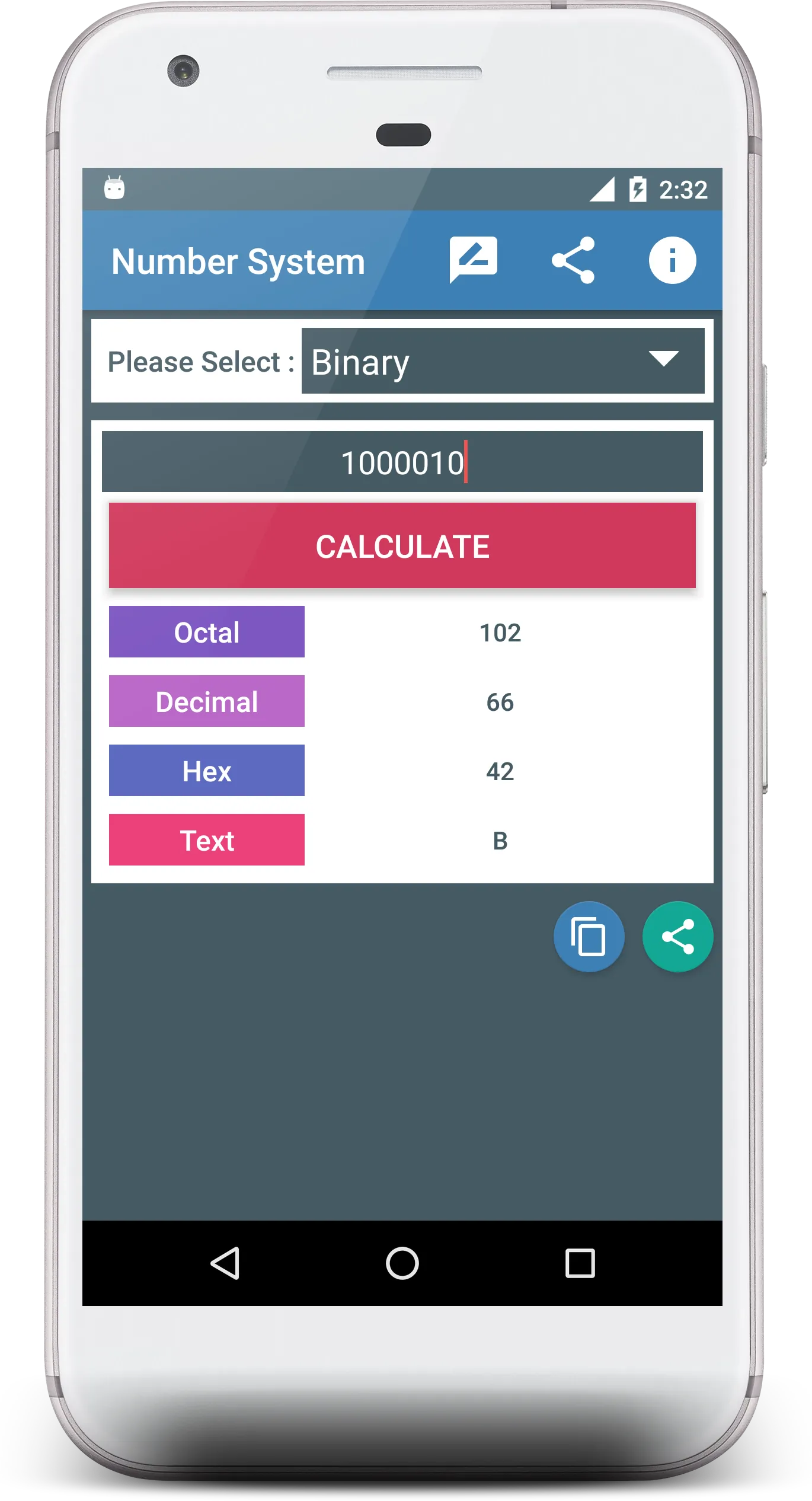 Binary to Decimal Octal Hexa | Indus Appstore | Screenshot