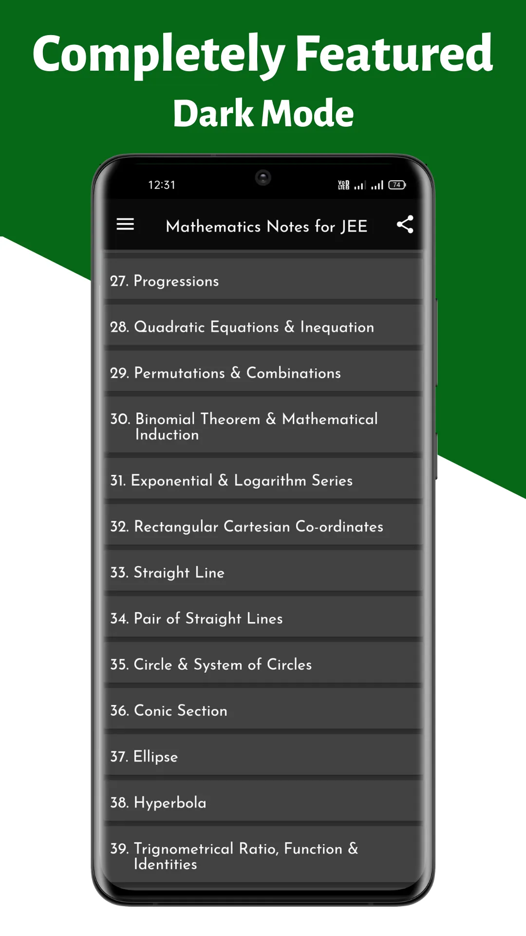 Maths Notes for JEE Offline | Indus Appstore | Screenshot