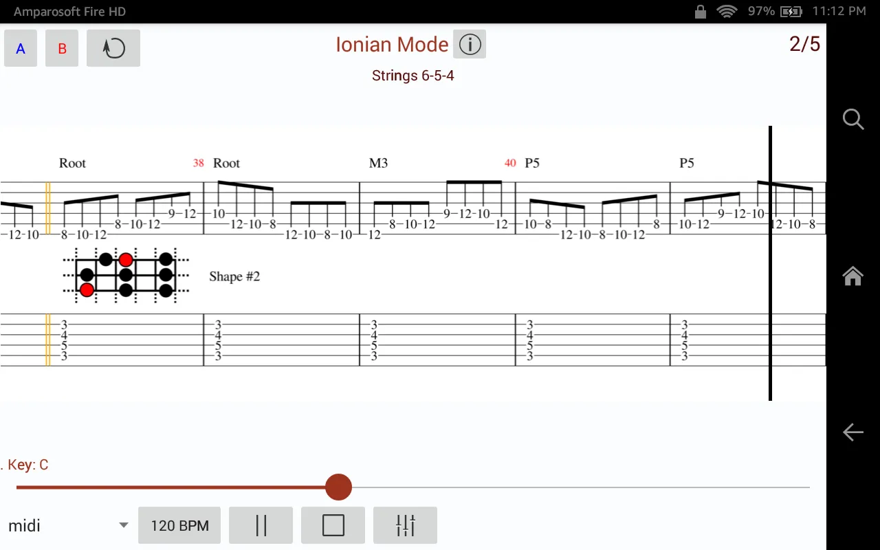 iGuitar Major Scale Modes Lite | Indus Appstore | Screenshot