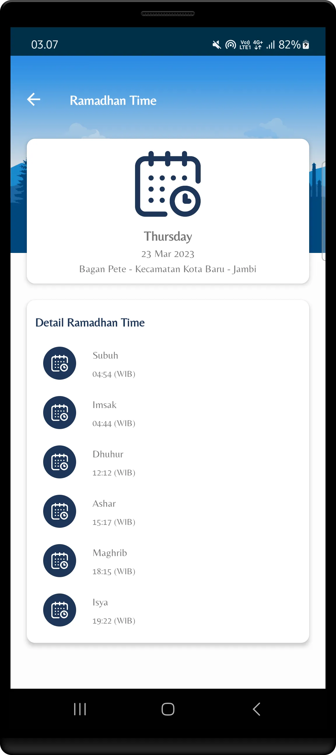 Jadwal Ramadhan | Indus Appstore | Screenshot