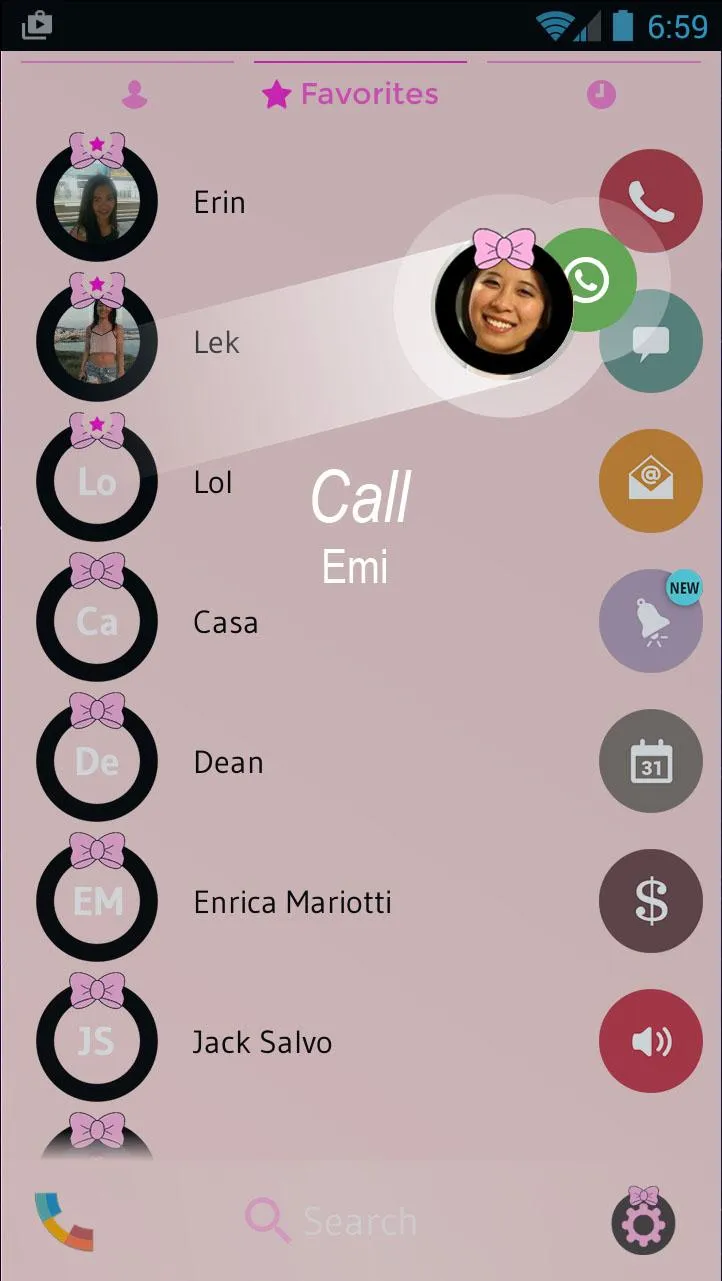 Theme Dialer Ribbon Pink | Indus Appstore | Screenshot