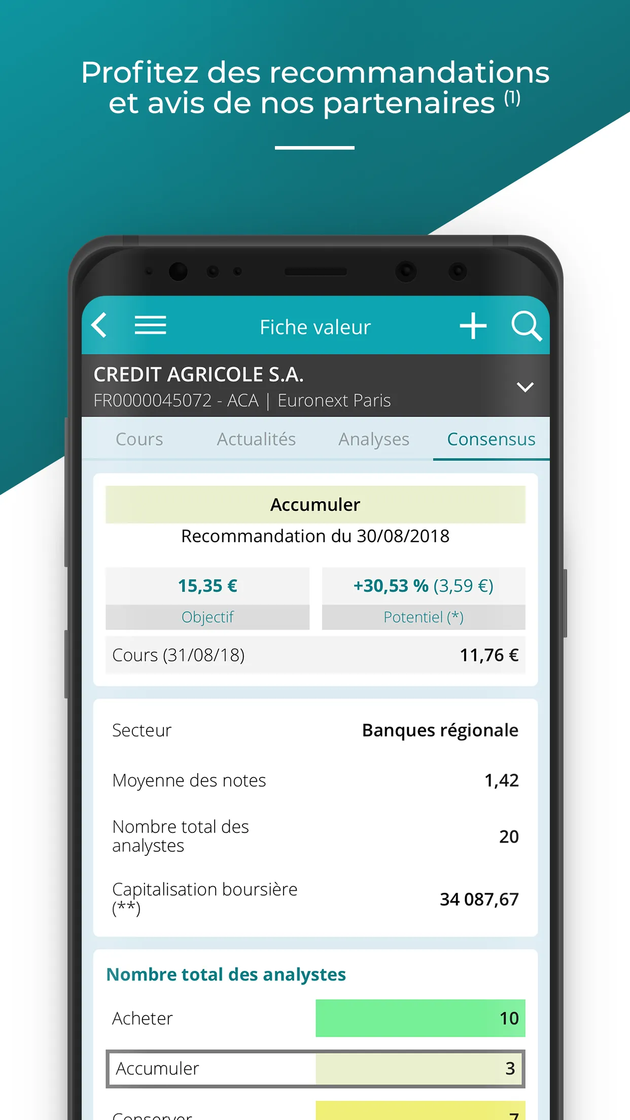 CA Bourse | Indus Appstore | Screenshot