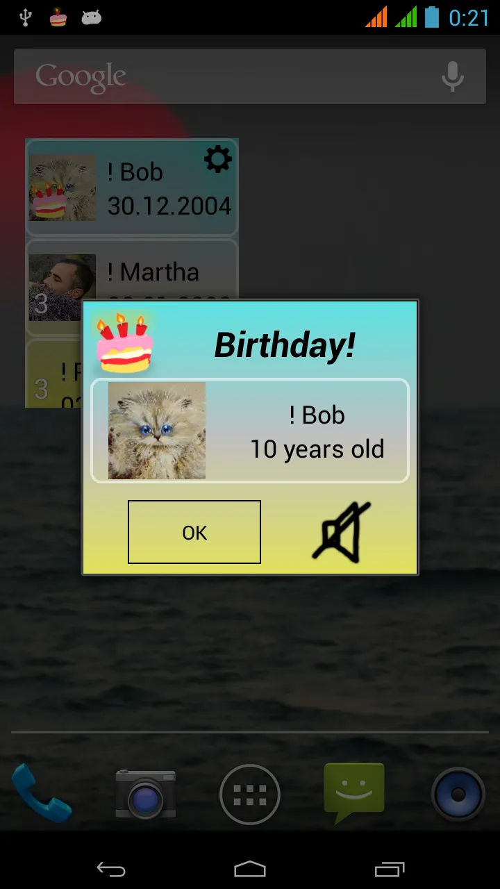 Birthday widget reminder | Indus Appstore | Screenshot