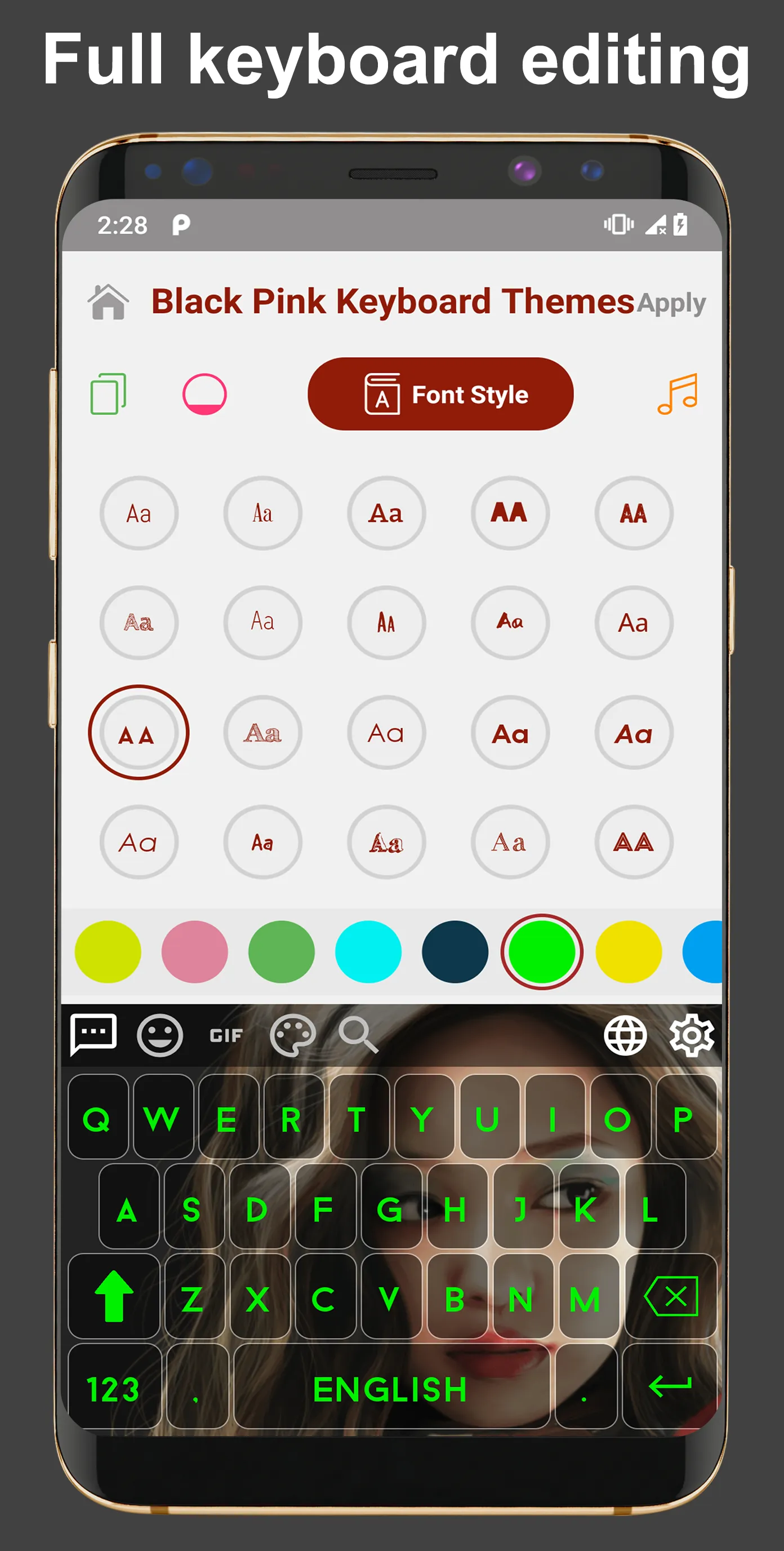 Black Pink Keyboard Theme | Indus Appstore | Screenshot