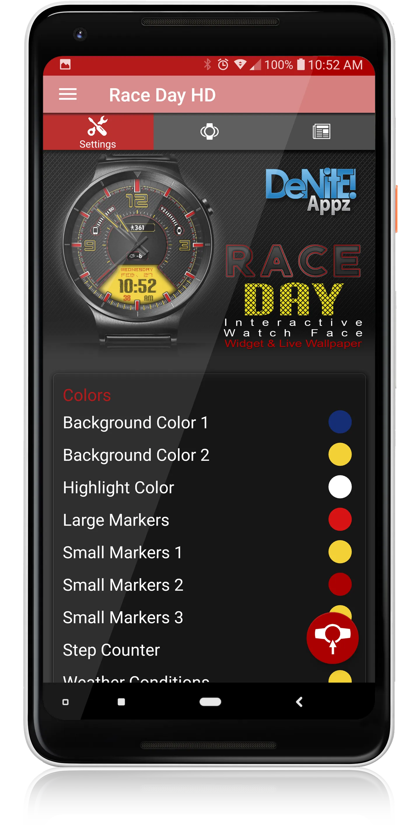 Race Day HD Watch Face | Indus Appstore | Screenshot