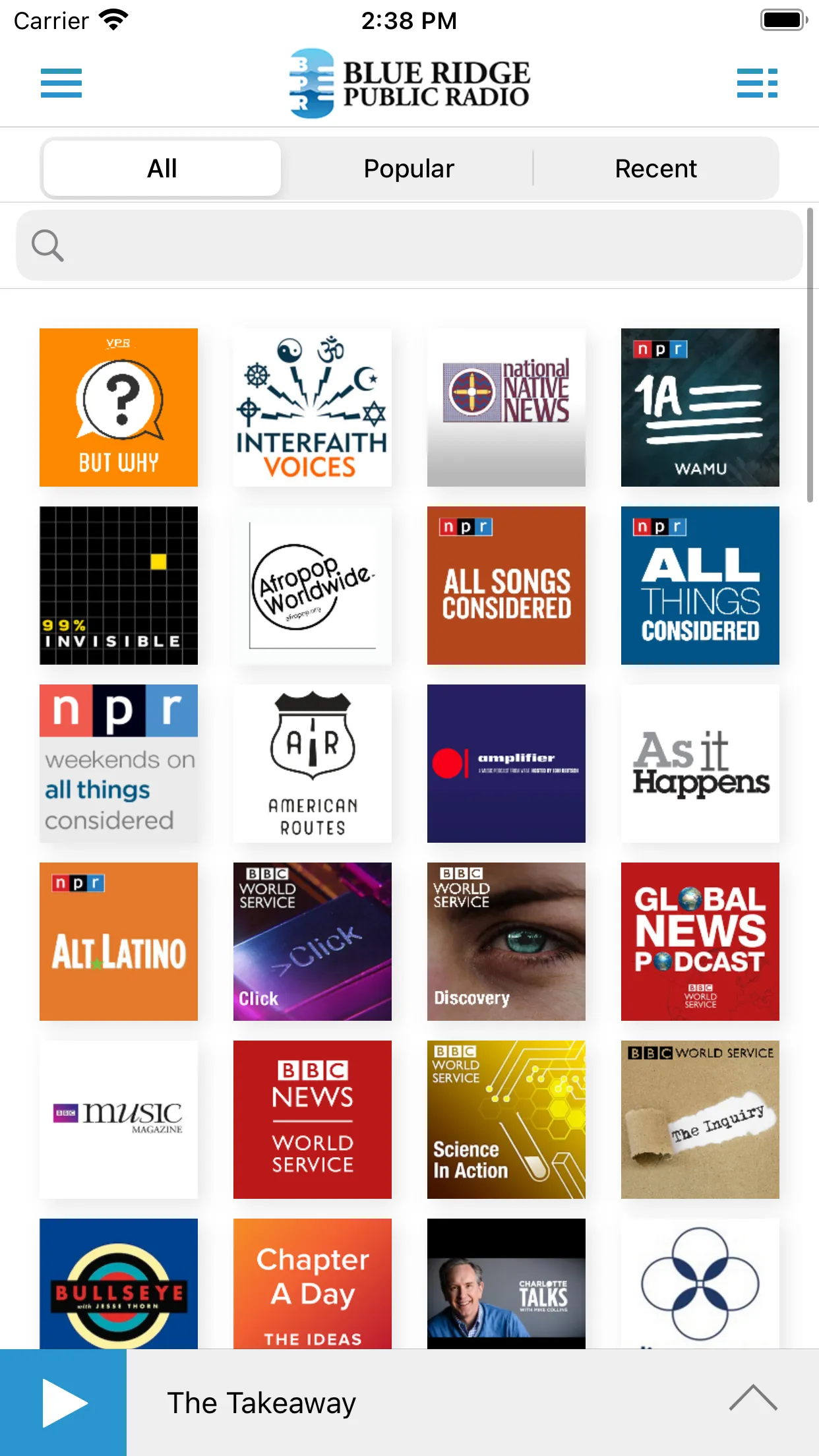 Blue Ridge Public Radio App | Indus Appstore | Screenshot