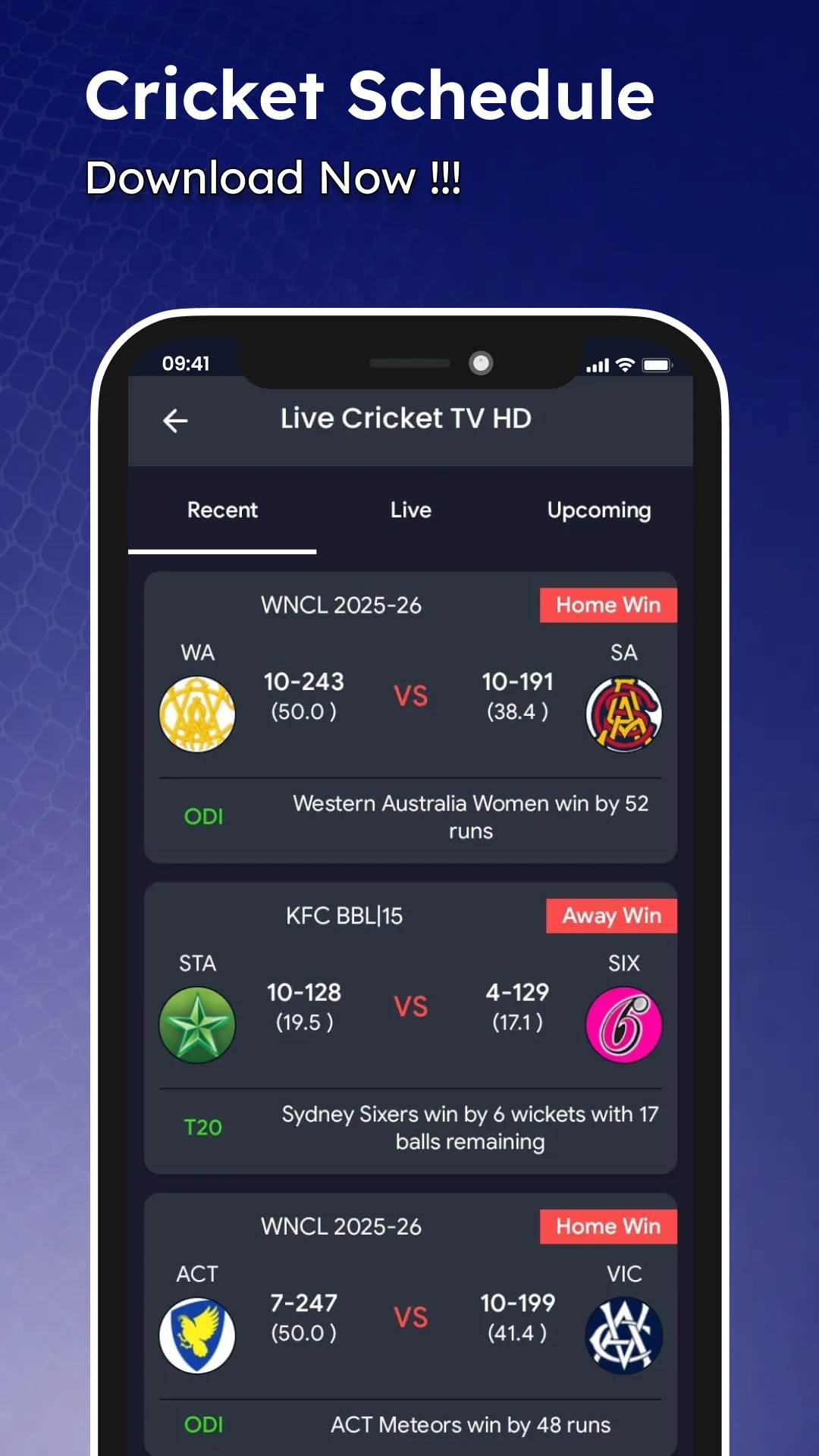 Live Cricket TV HD | Indus Appstore | Screenshot
