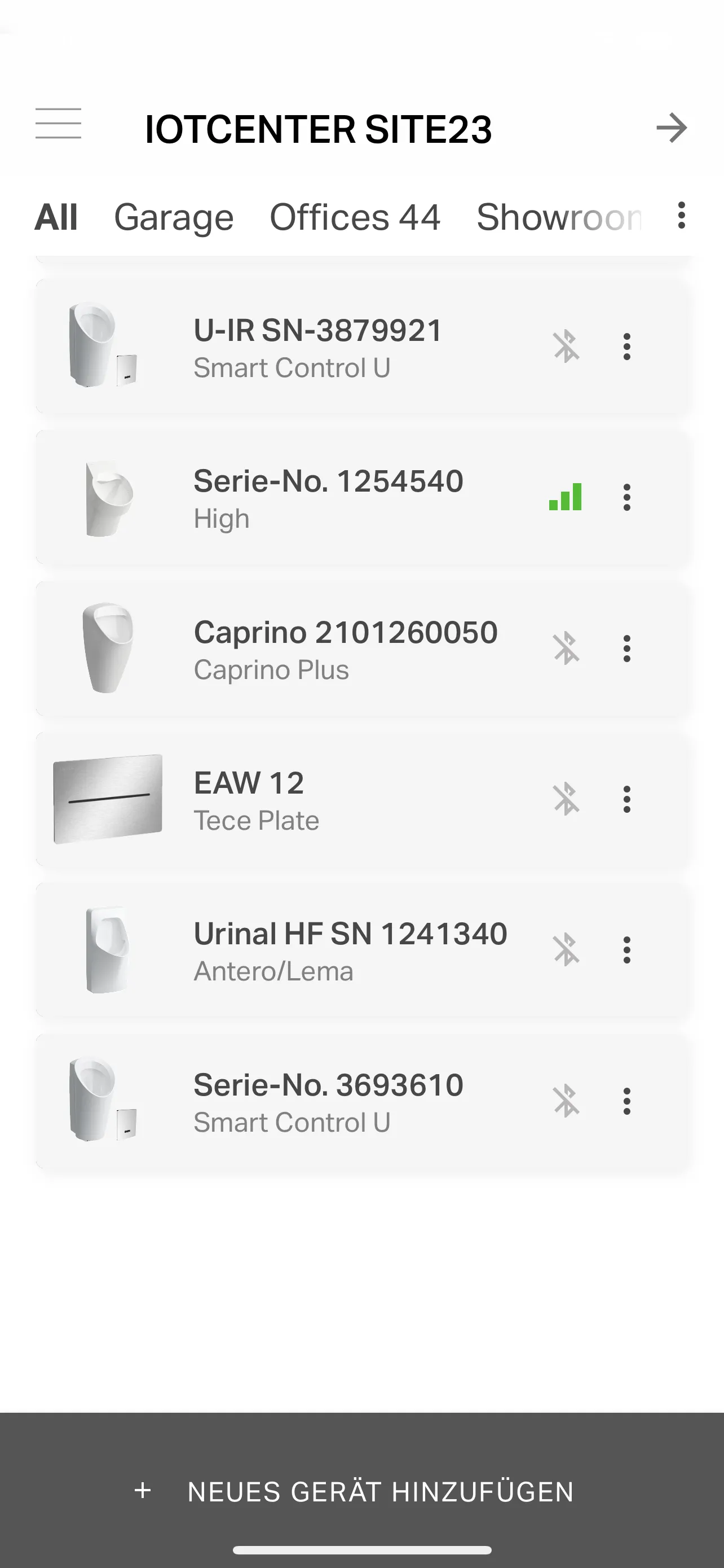 LAUFEN SmartControl | Indus Appstore | Screenshot