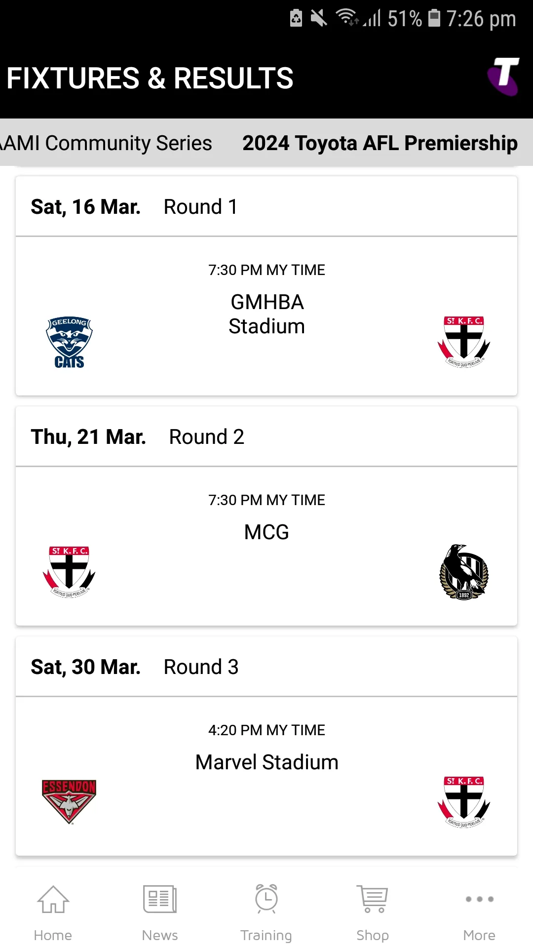 St Kilda Official App | Indus Appstore | Screenshot