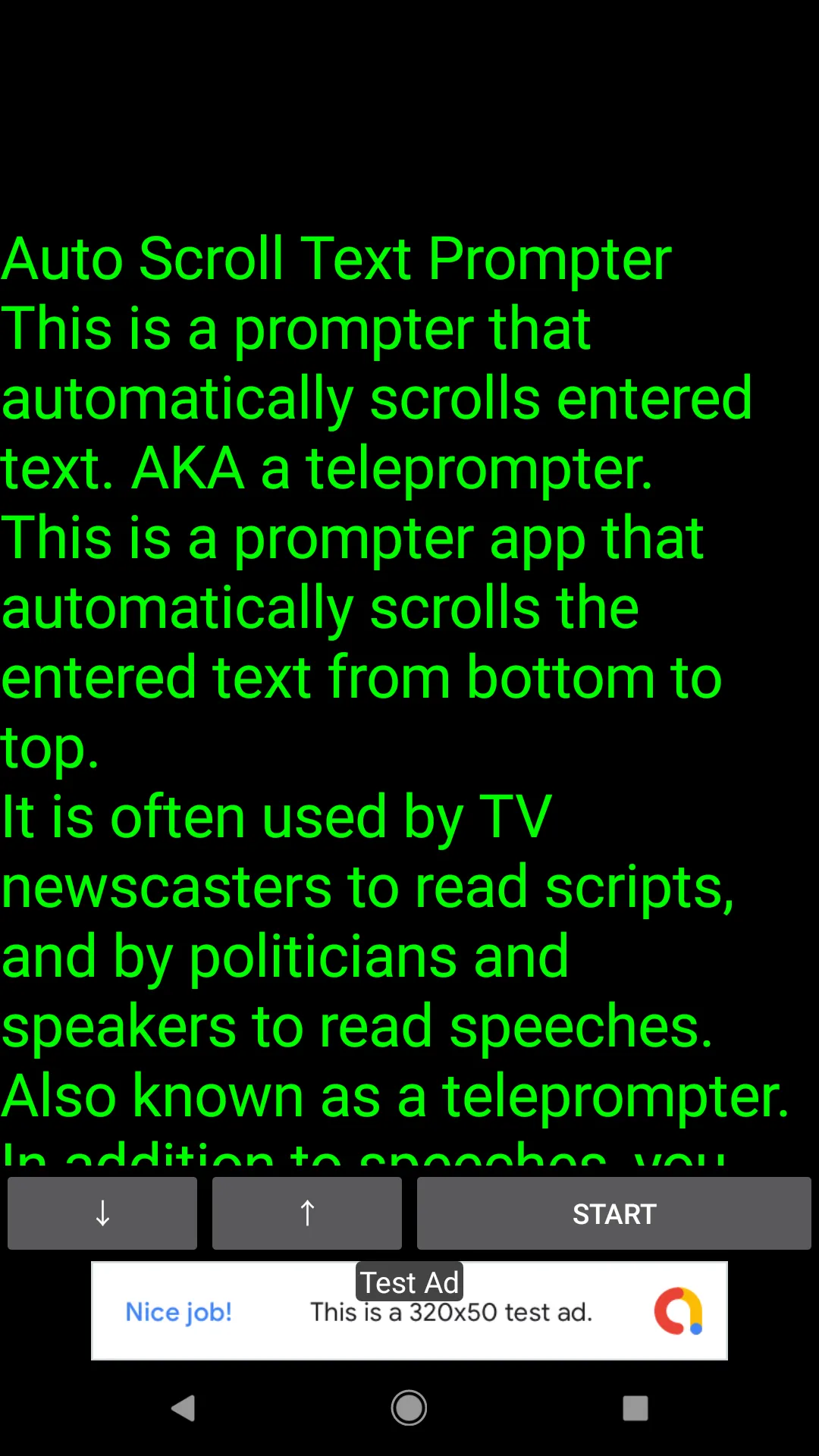 Auto Scroll Text Prompter | Indus Appstore | Screenshot