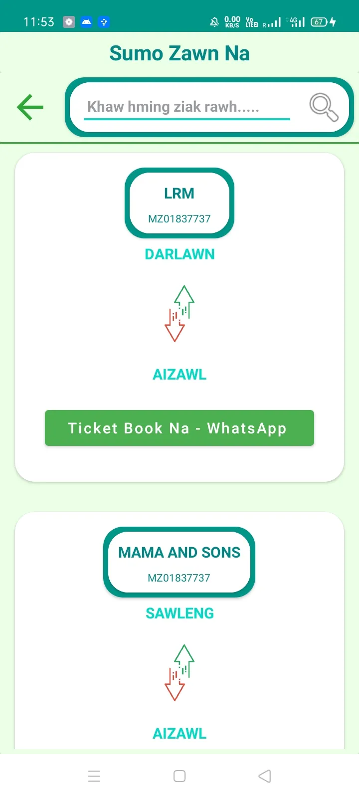 Mizoram Sumo Ticket Counter | Indus Appstore | Screenshot