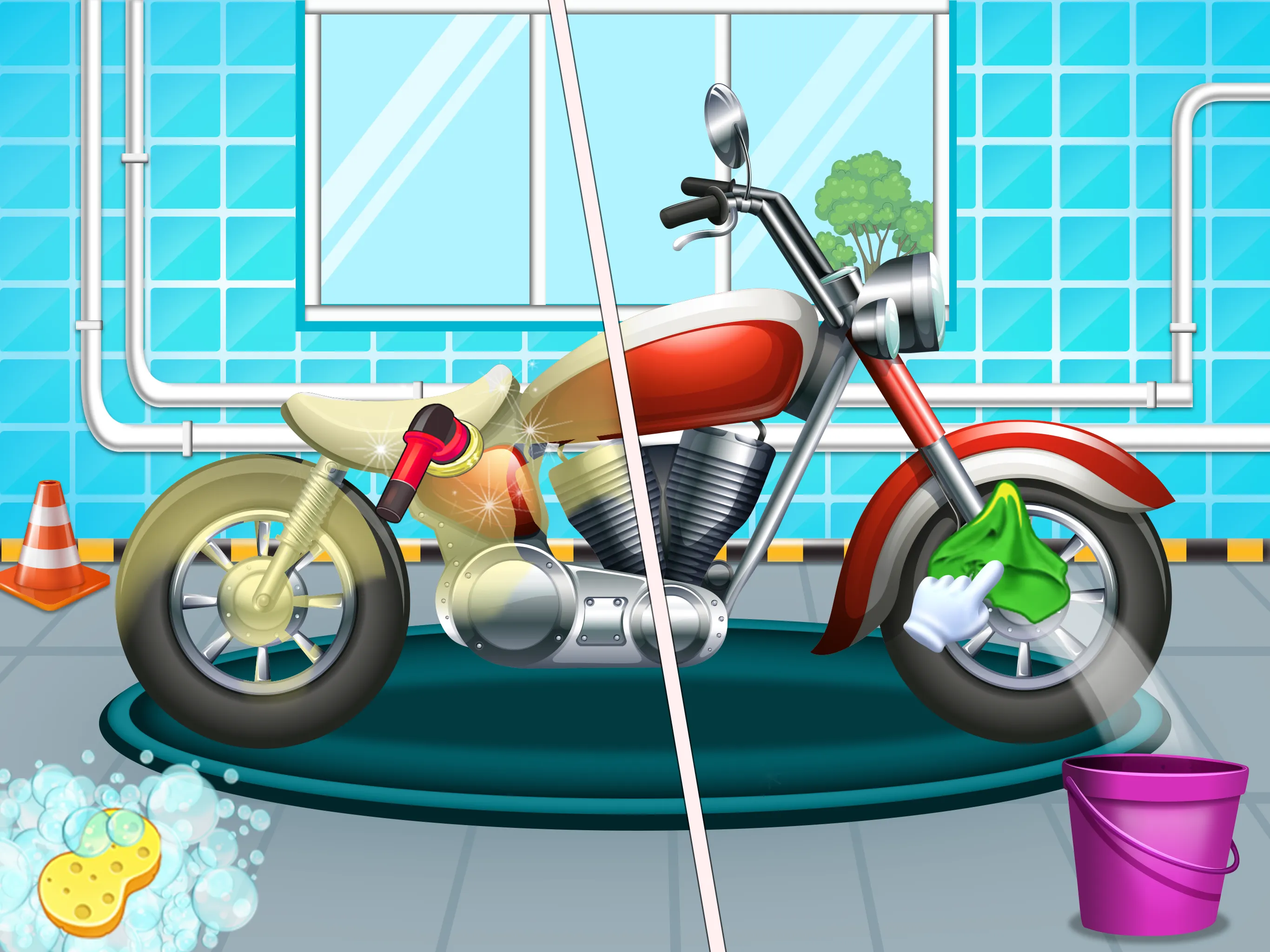 Power Washing Garage Bike Game | Indus Appstore | Screenshot