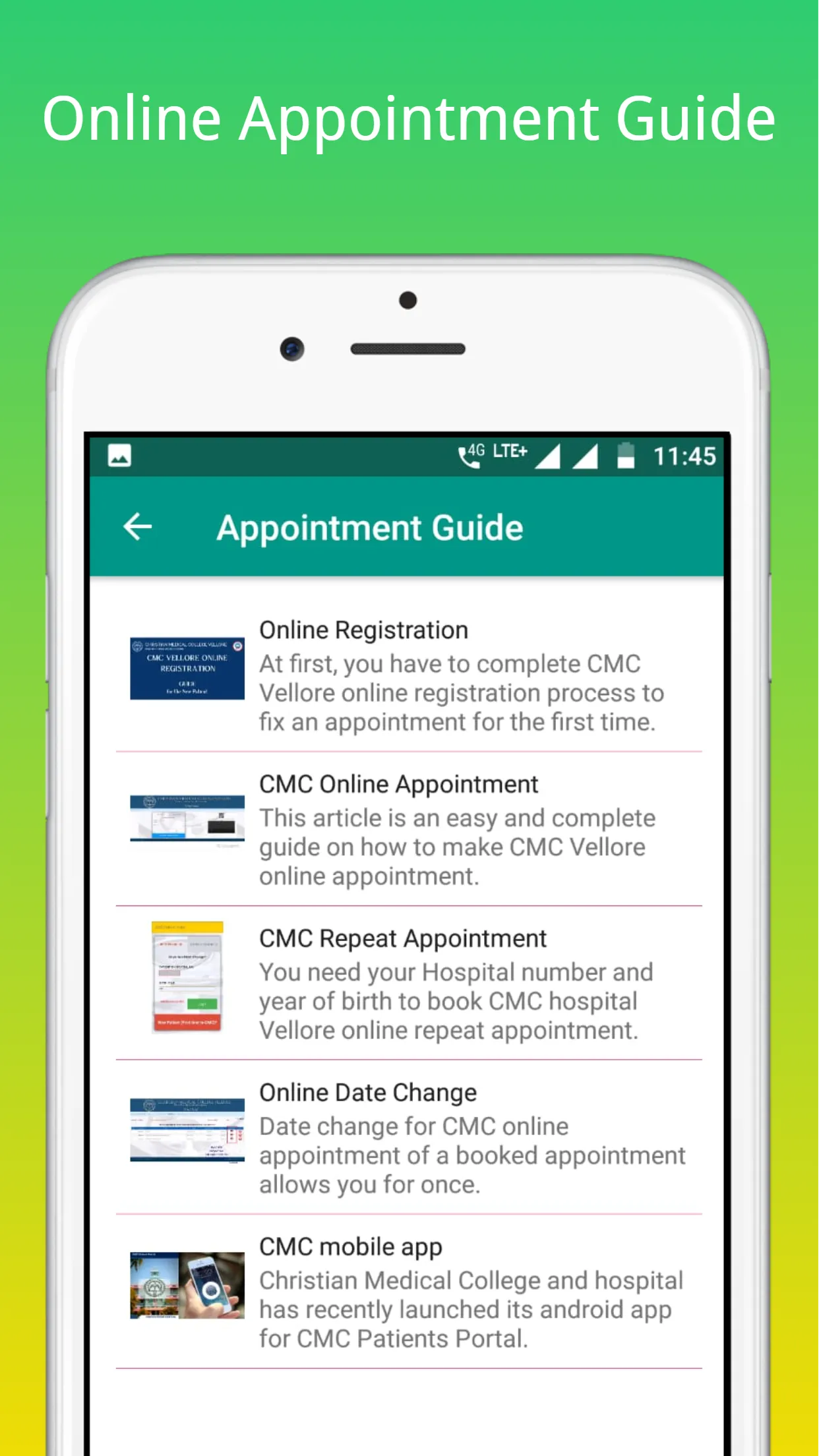 CMC Vellore Patient Guide | Indus Appstore | Screenshot