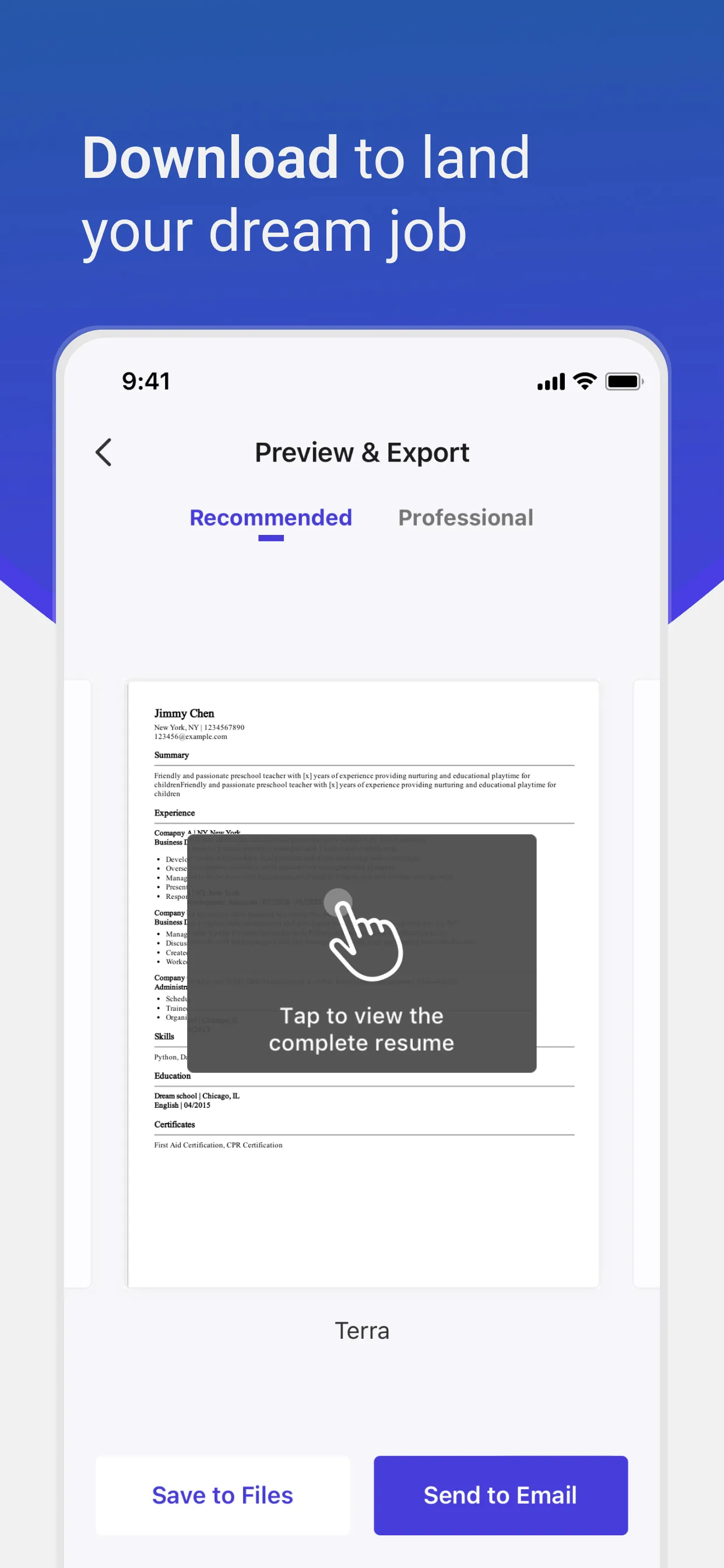 Resume Builder: PDF Resume App | Indus Appstore | Screenshot