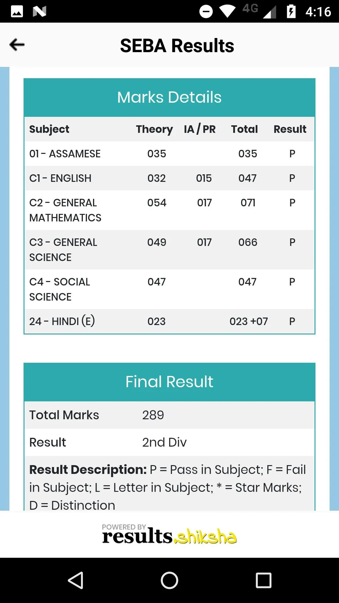 ASSEB Results | Indus Appstore | Screenshot