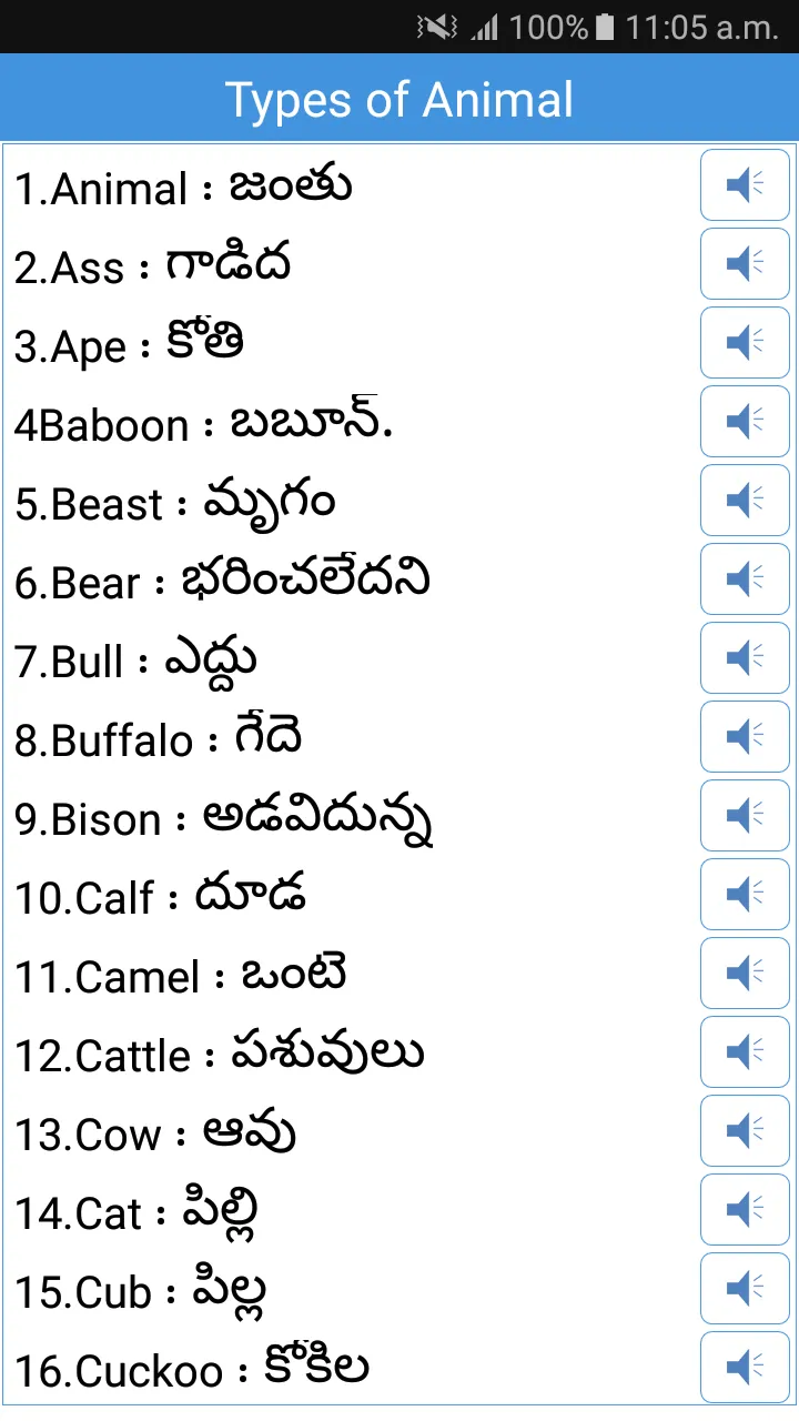 Daily Words English to Telugu | Indus Appstore | Screenshot