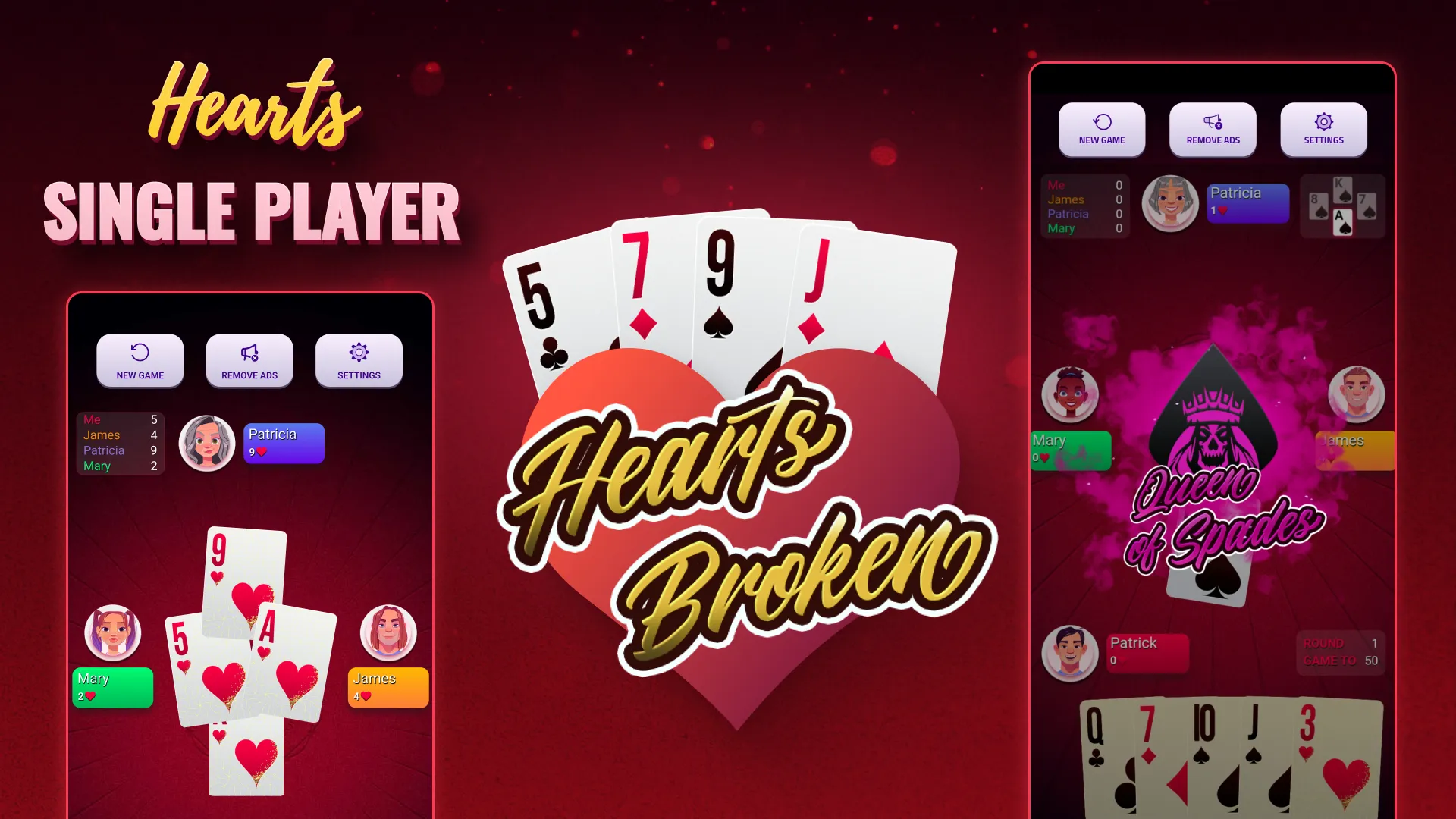 Hearts Single Player - Offline | Indus Appstore | Screenshot