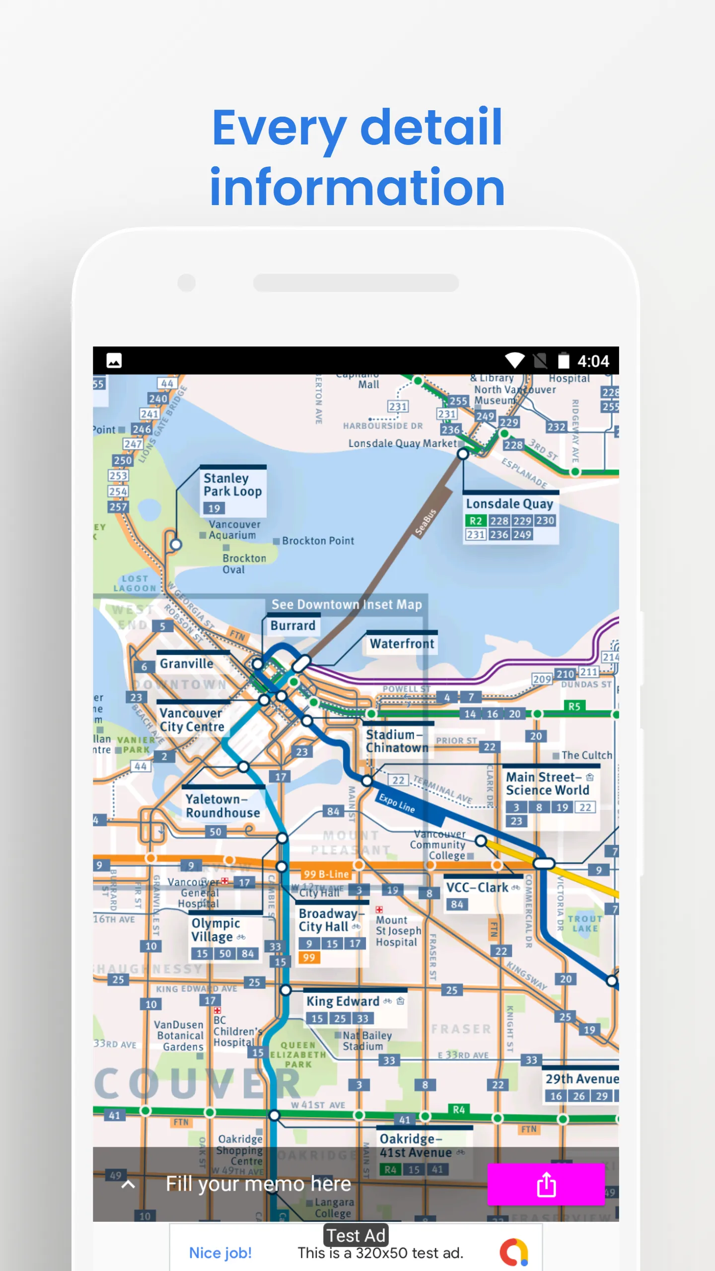 VANCOUVER METRO SKYTRAIN BLINE | Indus Appstore | Screenshot