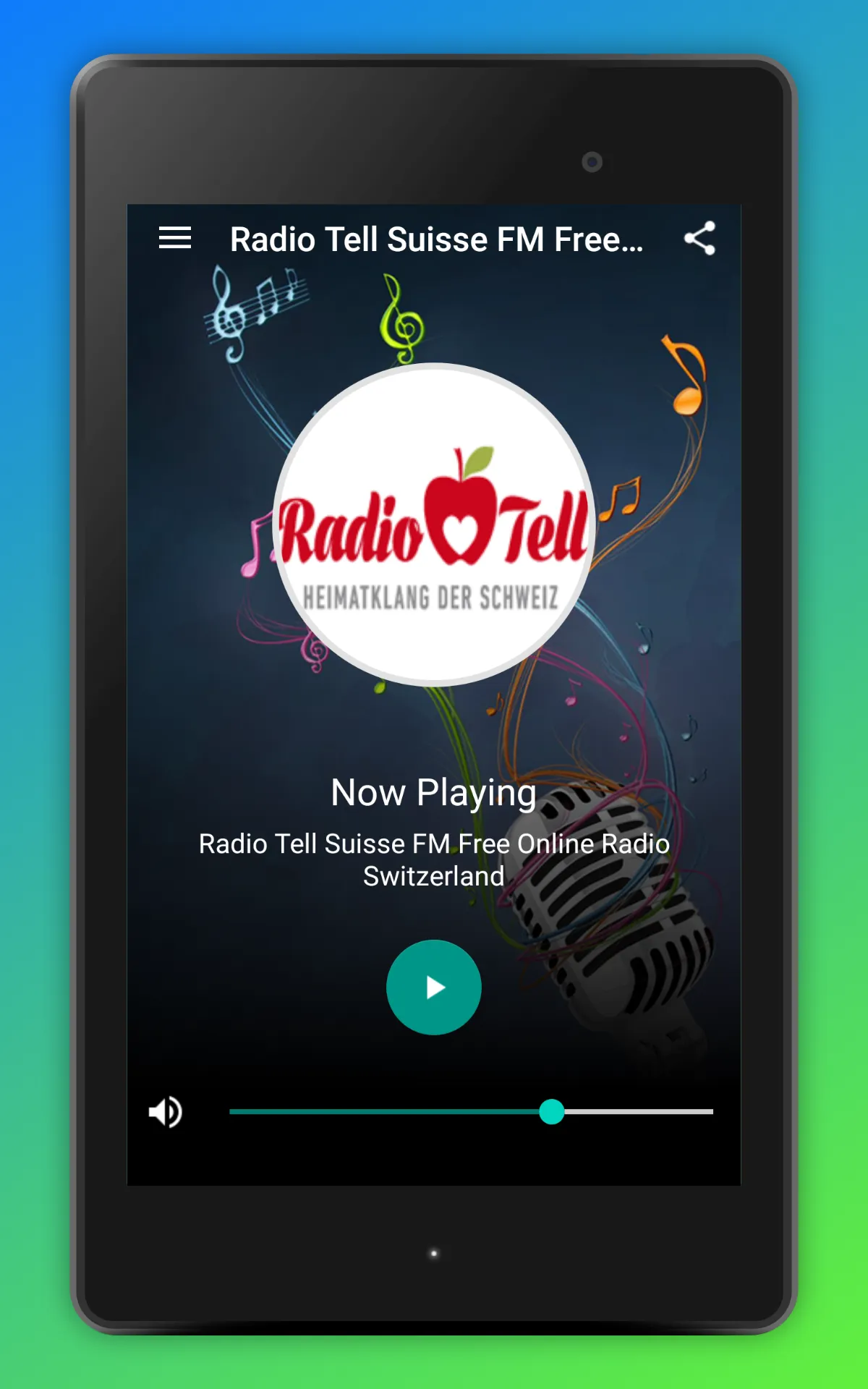 Radio Tell App Schweiz Online | Indus Appstore | Screenshot